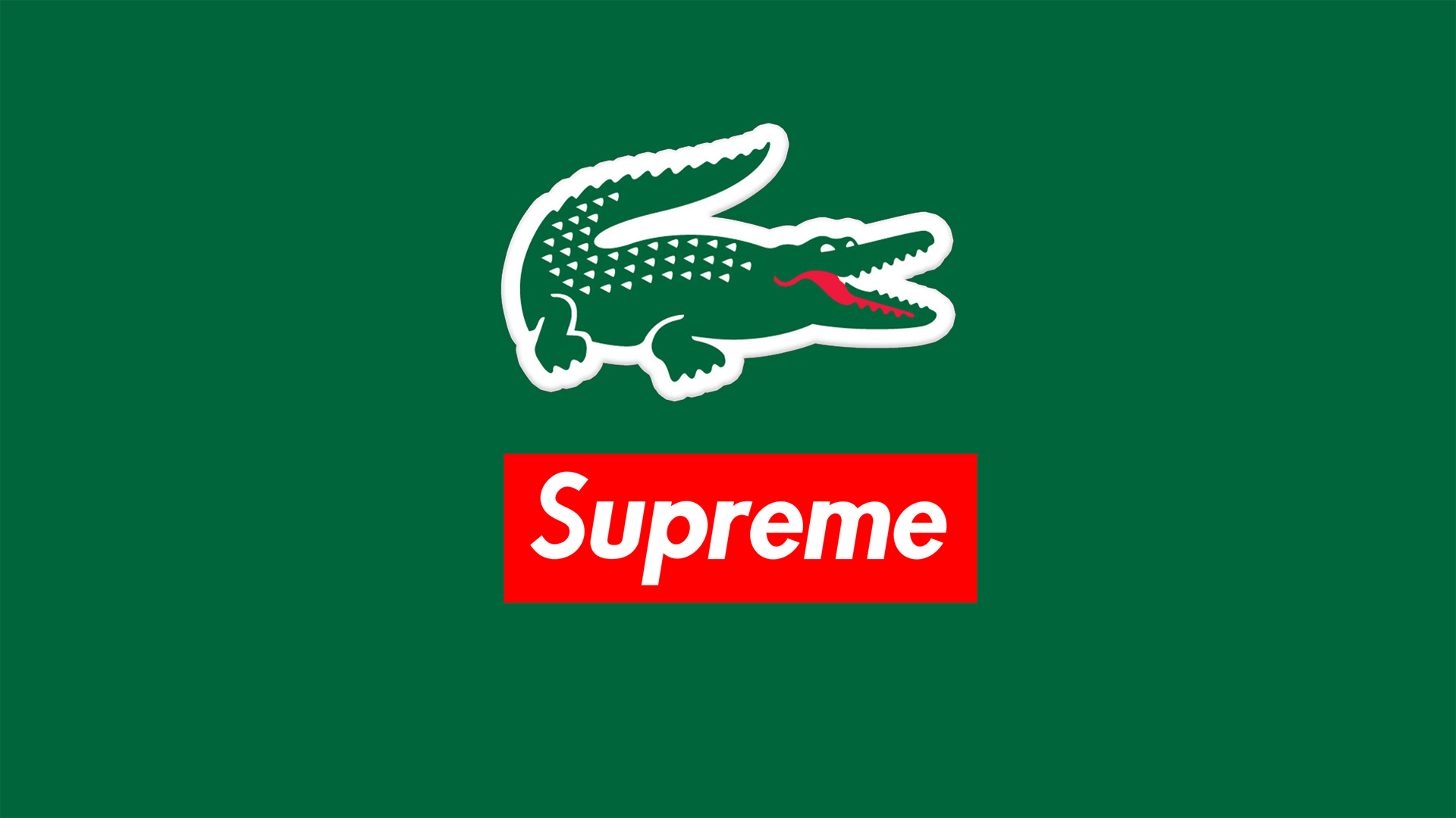 Wallpaper Green Supreme Logo