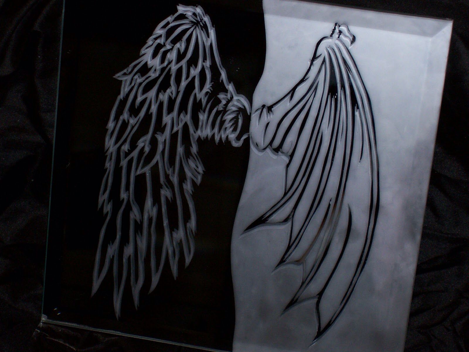 Half angel half demon wings. Half angel half demon, Demon wings, Wing tattoo