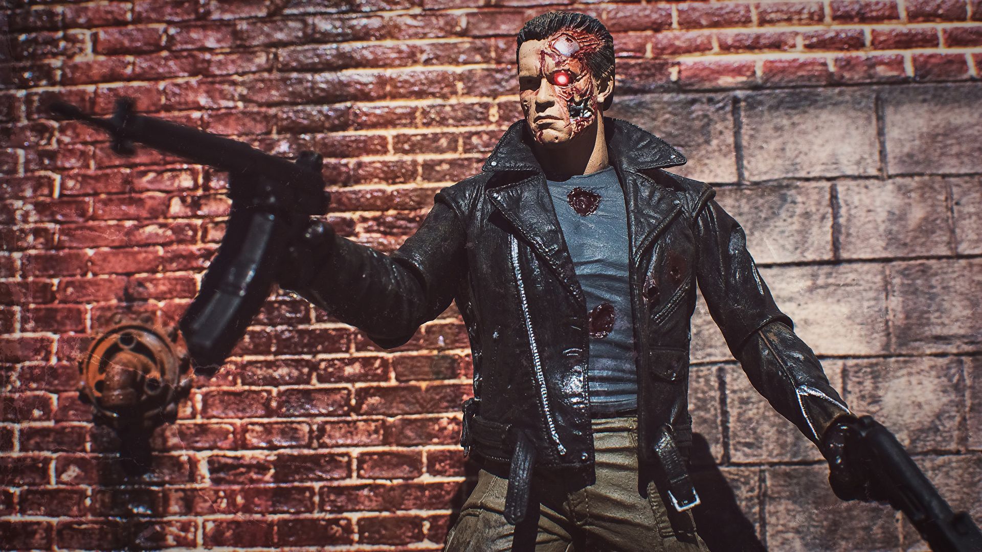 Photos Terminator Genisys Arnold Schwarzenegger robots 1920x1080