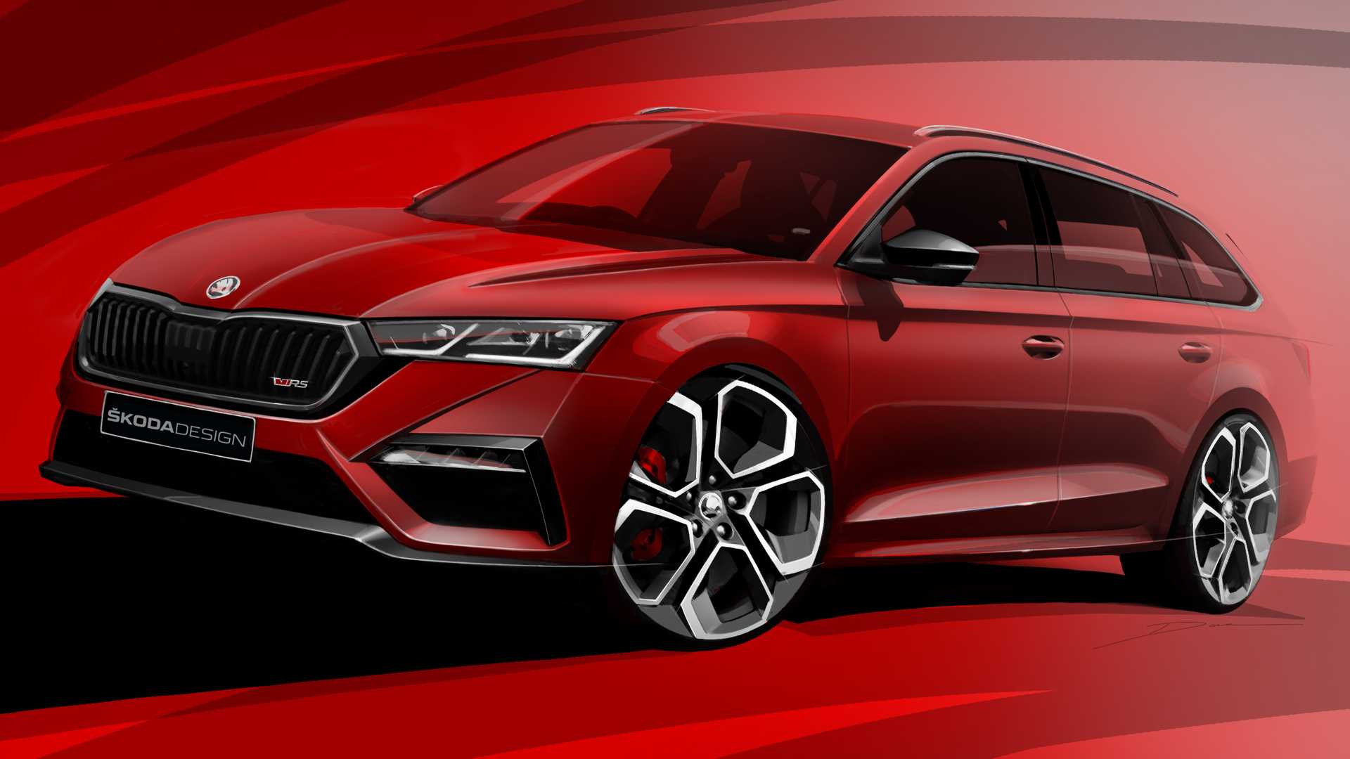 Skoda Octavia RS iV sedan and wagon teased