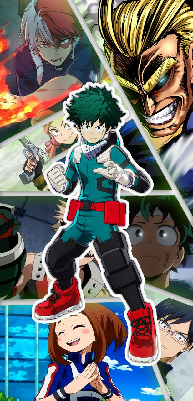 deku and friends wallpaper