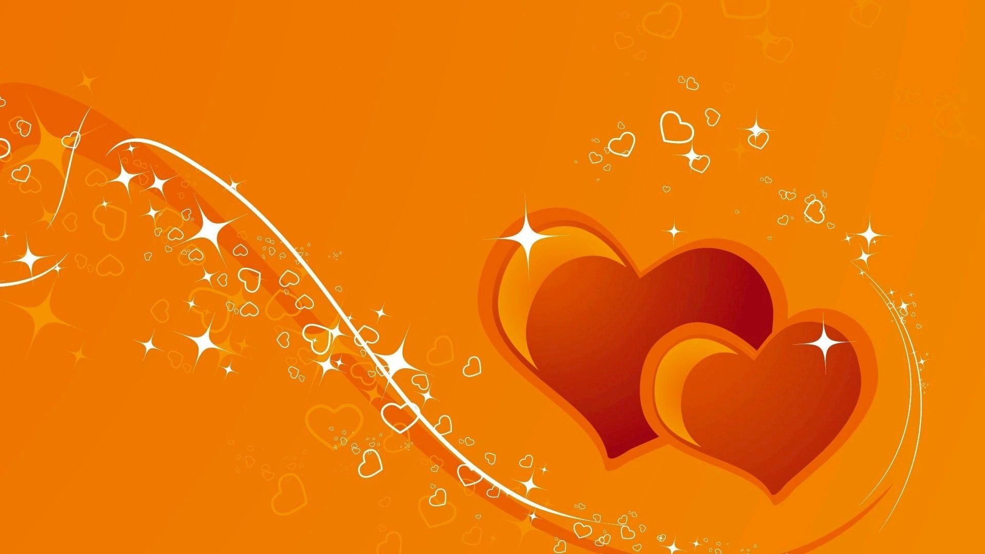 Love Image HD Wallpaper 3503. Beautiful Two Orange Heart. Heart Wallpaper Hd, Heart Wallpaper, Love Wallpaper