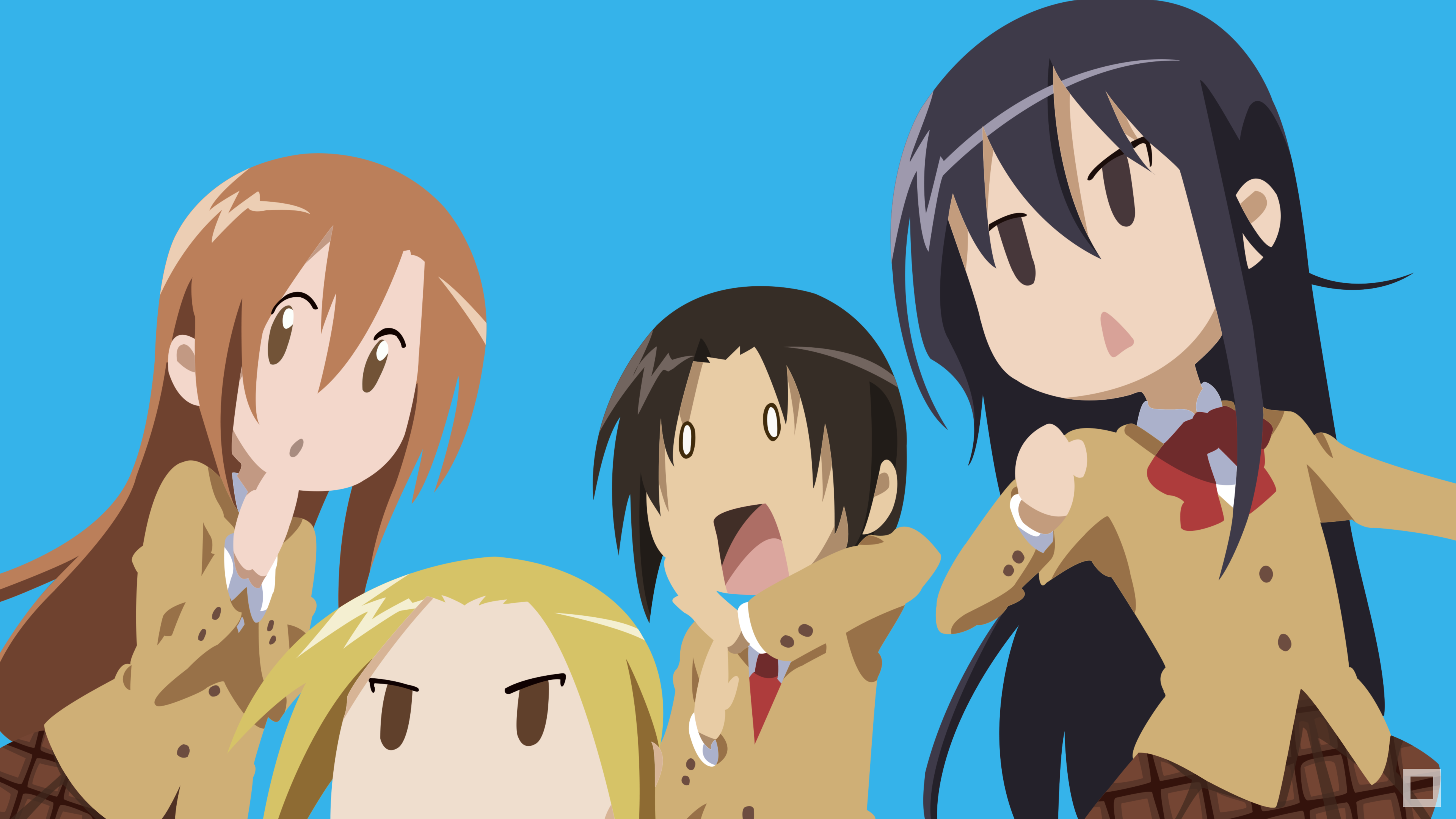Wallpaper, Seitokai Yakuindomo, Amakusa Shino, Shichij Aria, Hagimura Suzu, Tsuda Takatoshi 3840x2160