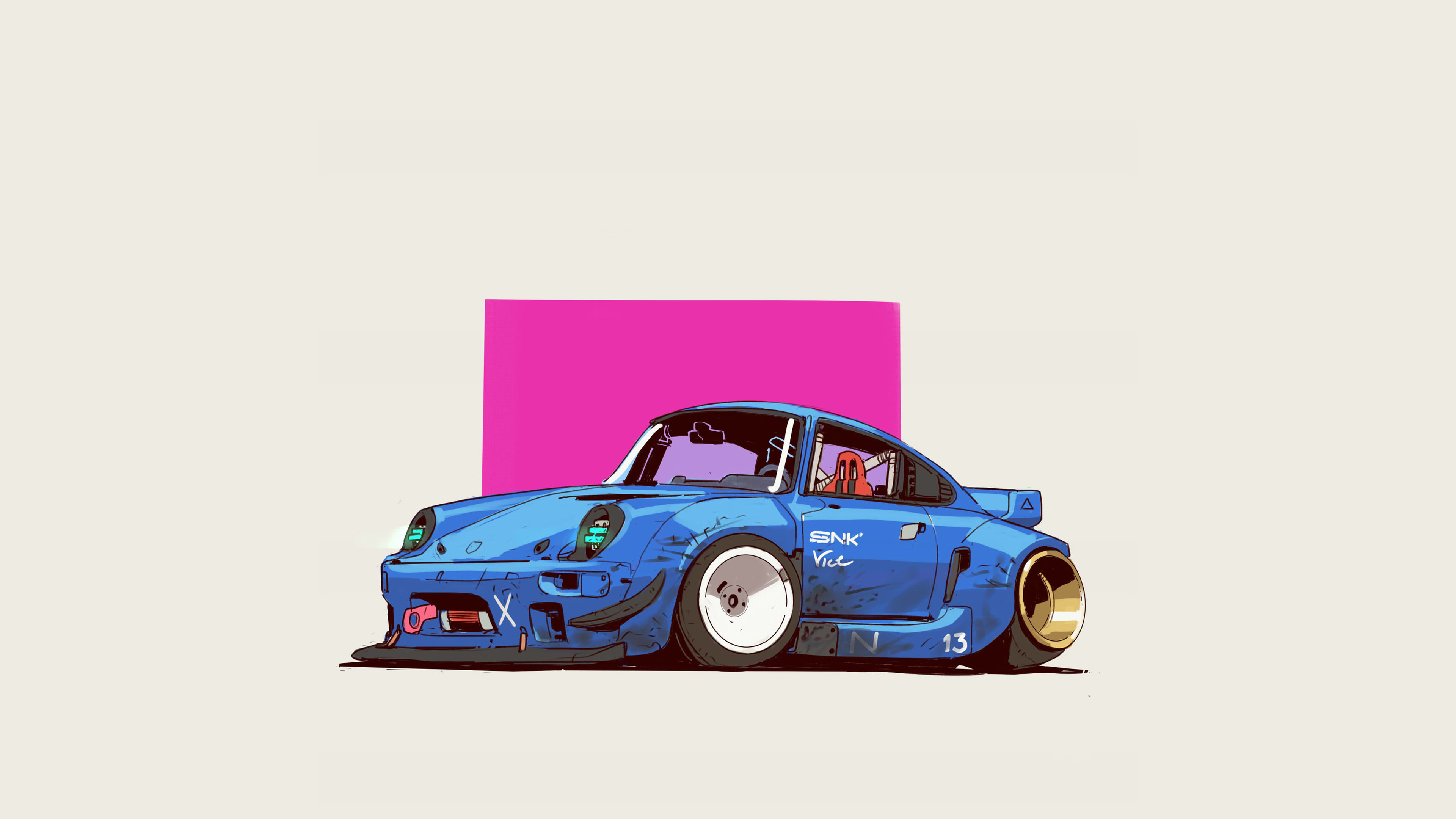 Minimalist Retro Porsche [3840x2160]
