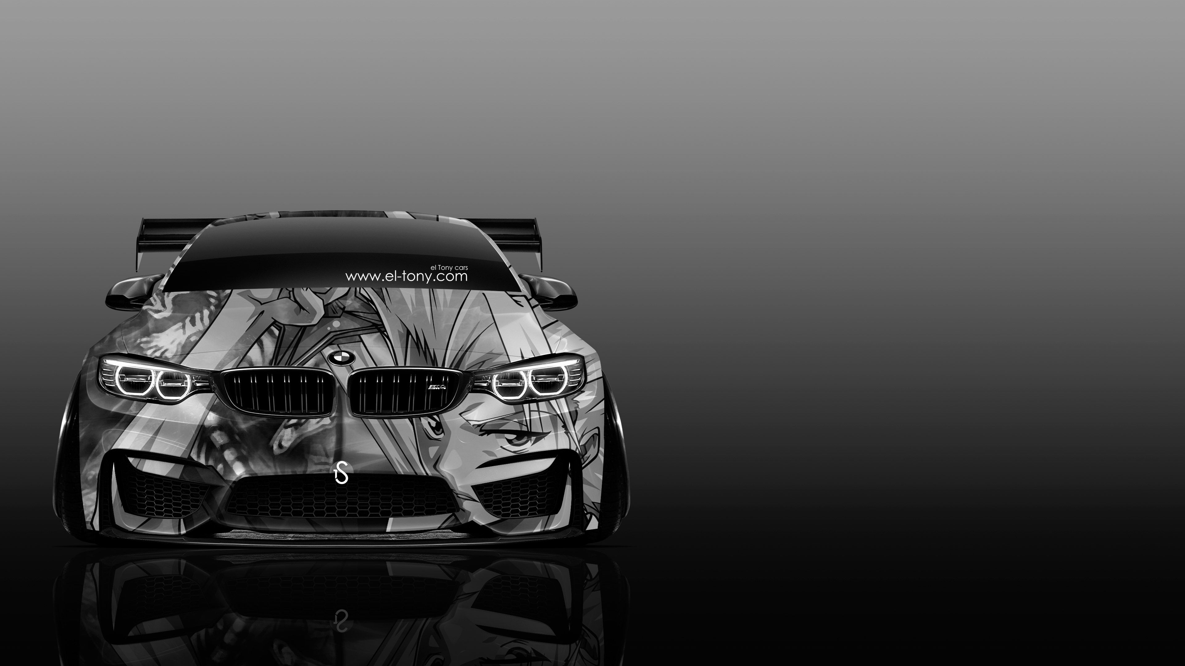 BMW M4 Tuning Front Anime Boy Aerography Car 2016 Wallpaper 4K el Tony