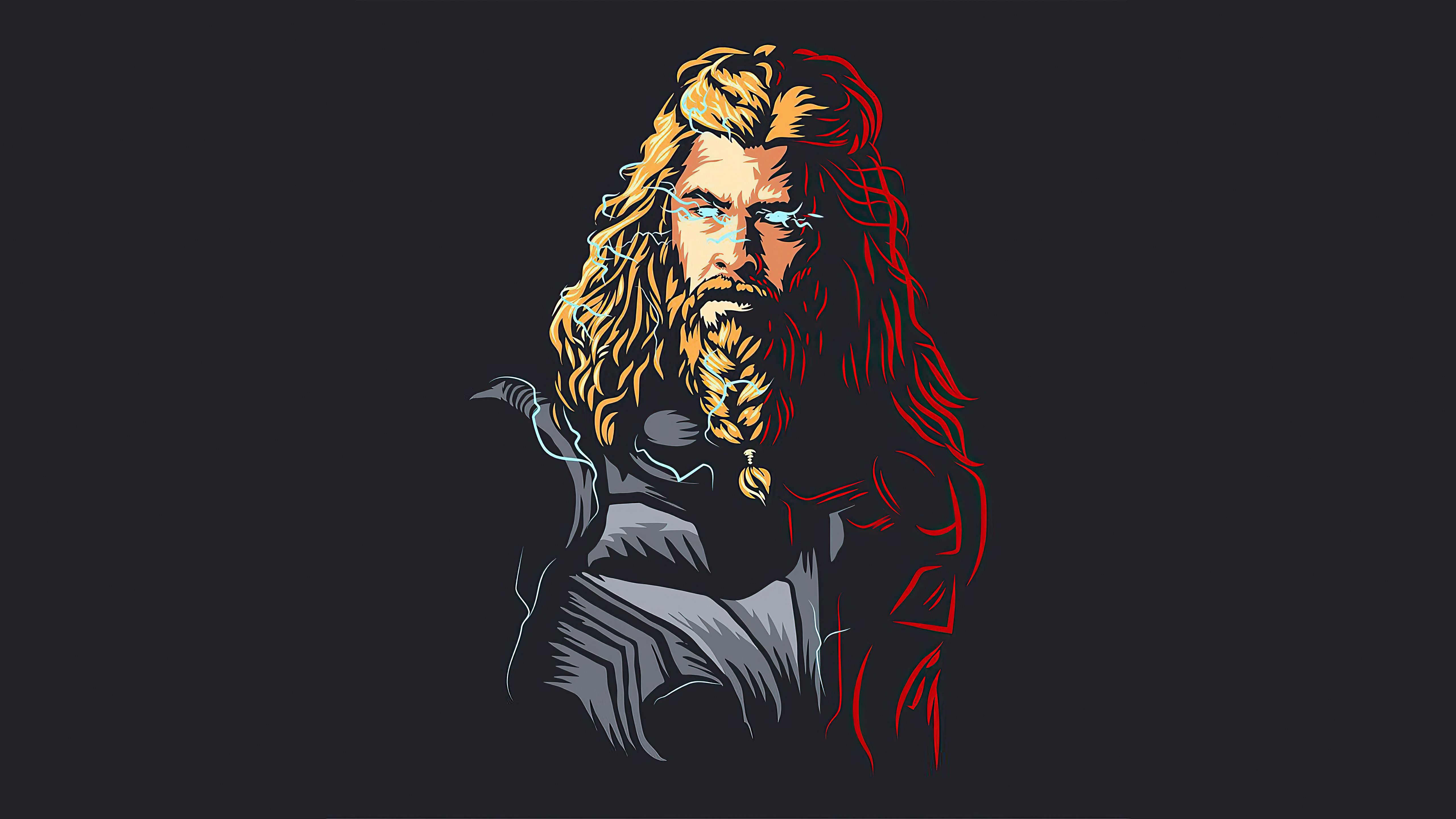Thor Minimalism 5k, HD Superheroes, 4k Wallpaper, Image, Background, Photo and Picture