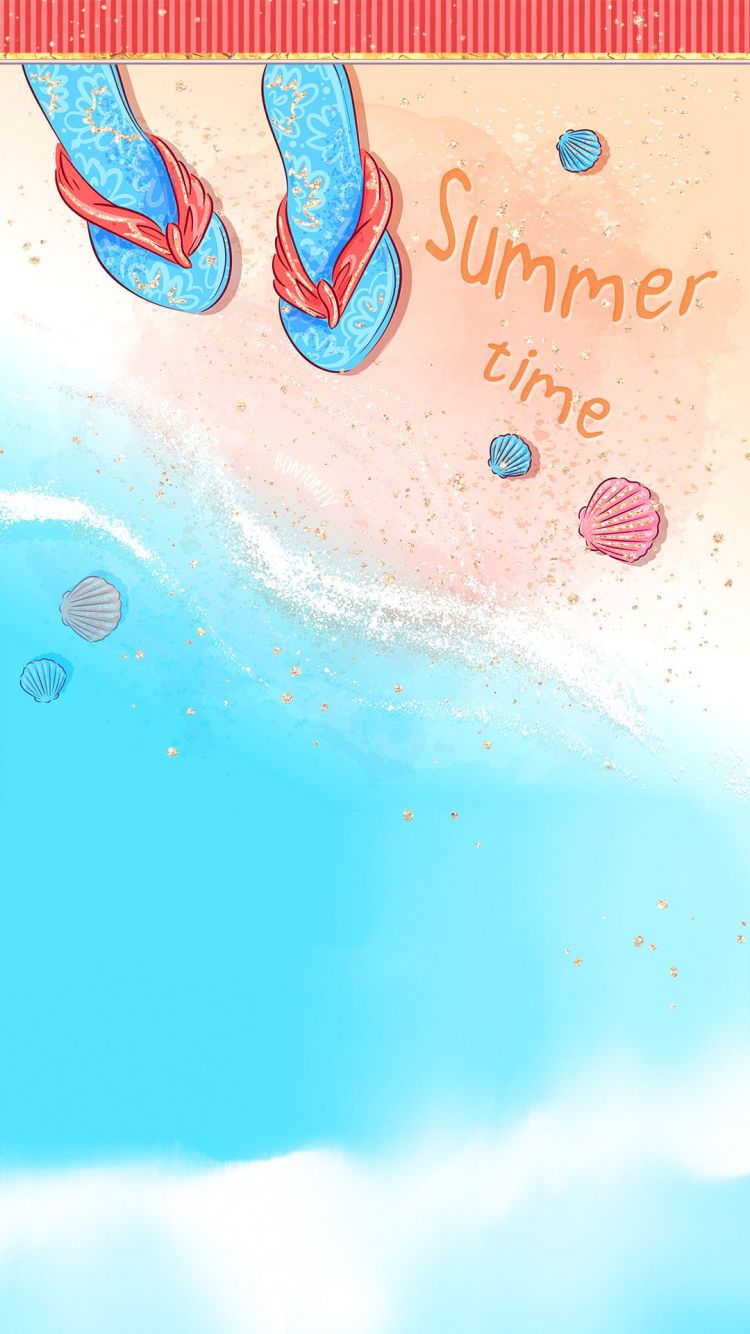 Free download Phone Wallpaper HD Cute Glitter Summer Beach by BonTon TV [1080x1920] for your Desktop, Mobile & Tablet. Explore Summer Free Wallpaper. Free Summer Wallpaper Background, Free Summer