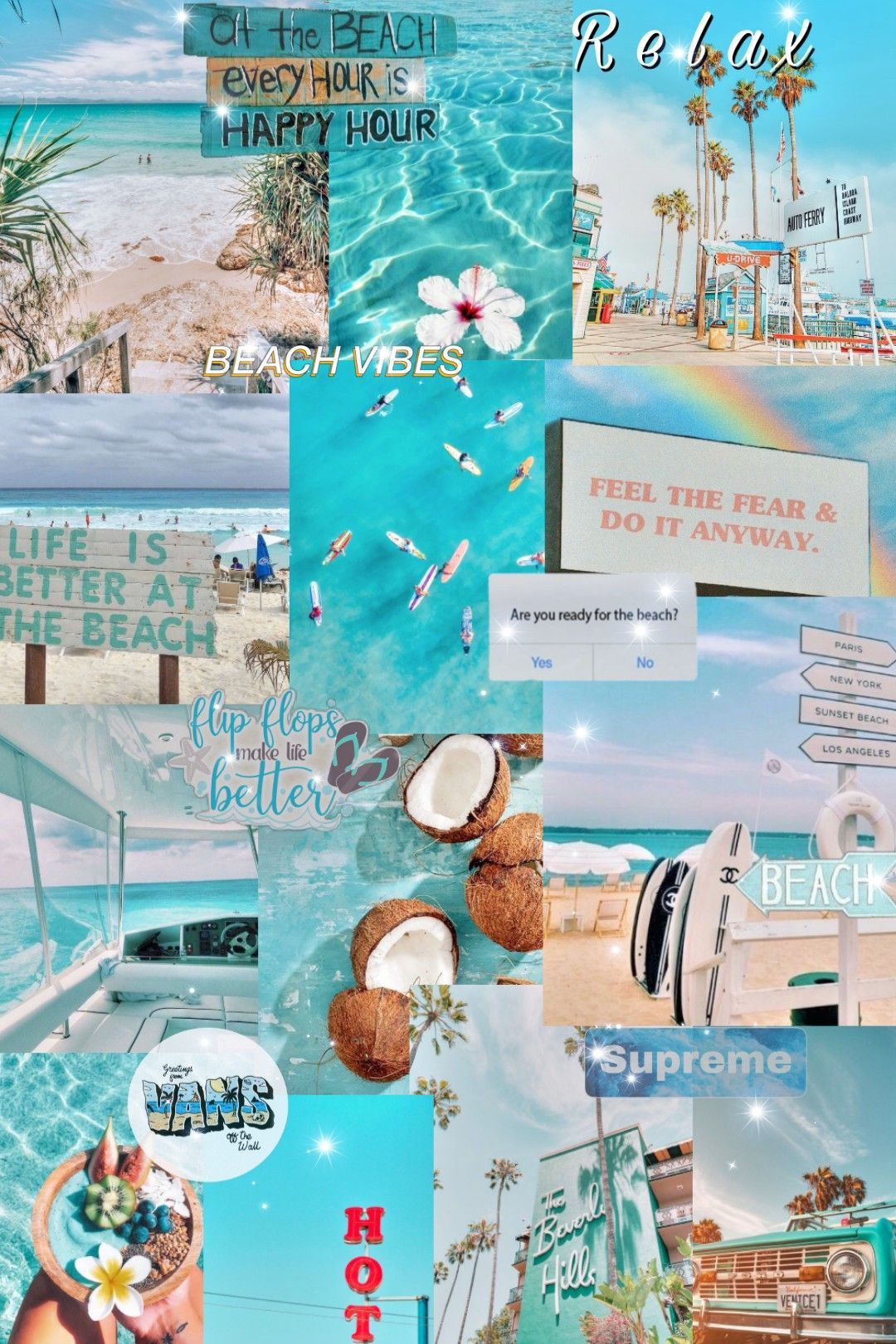 aesthetic beach vibe wallpaper