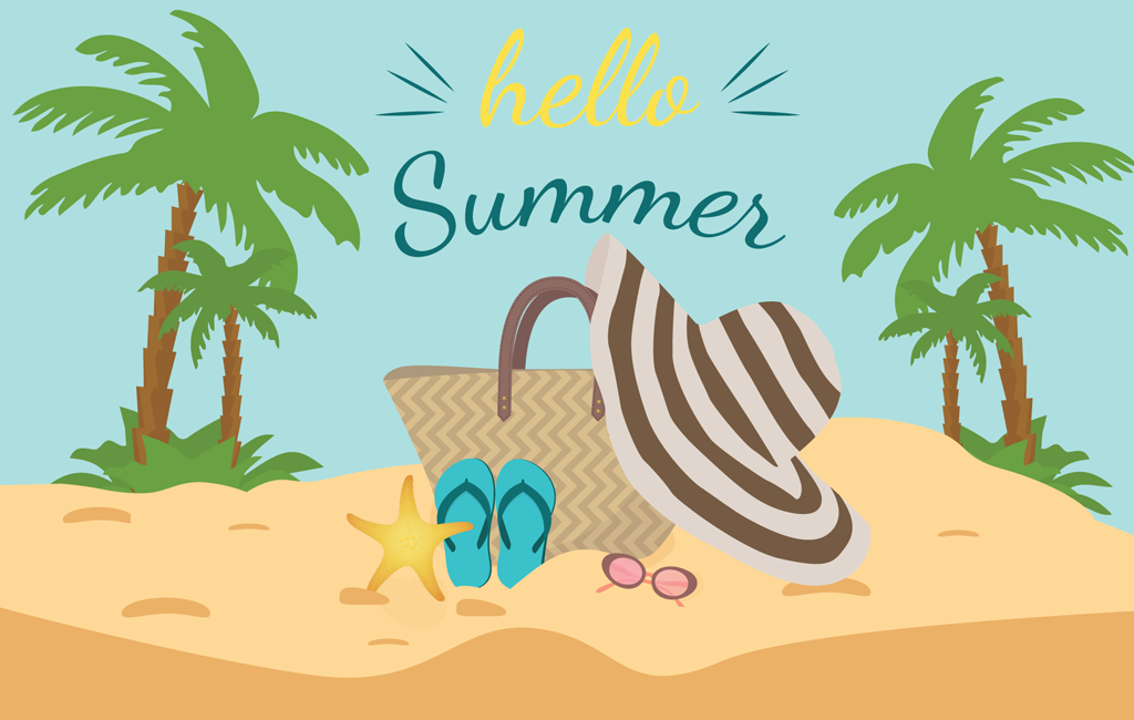 hello summer beach wallpaper