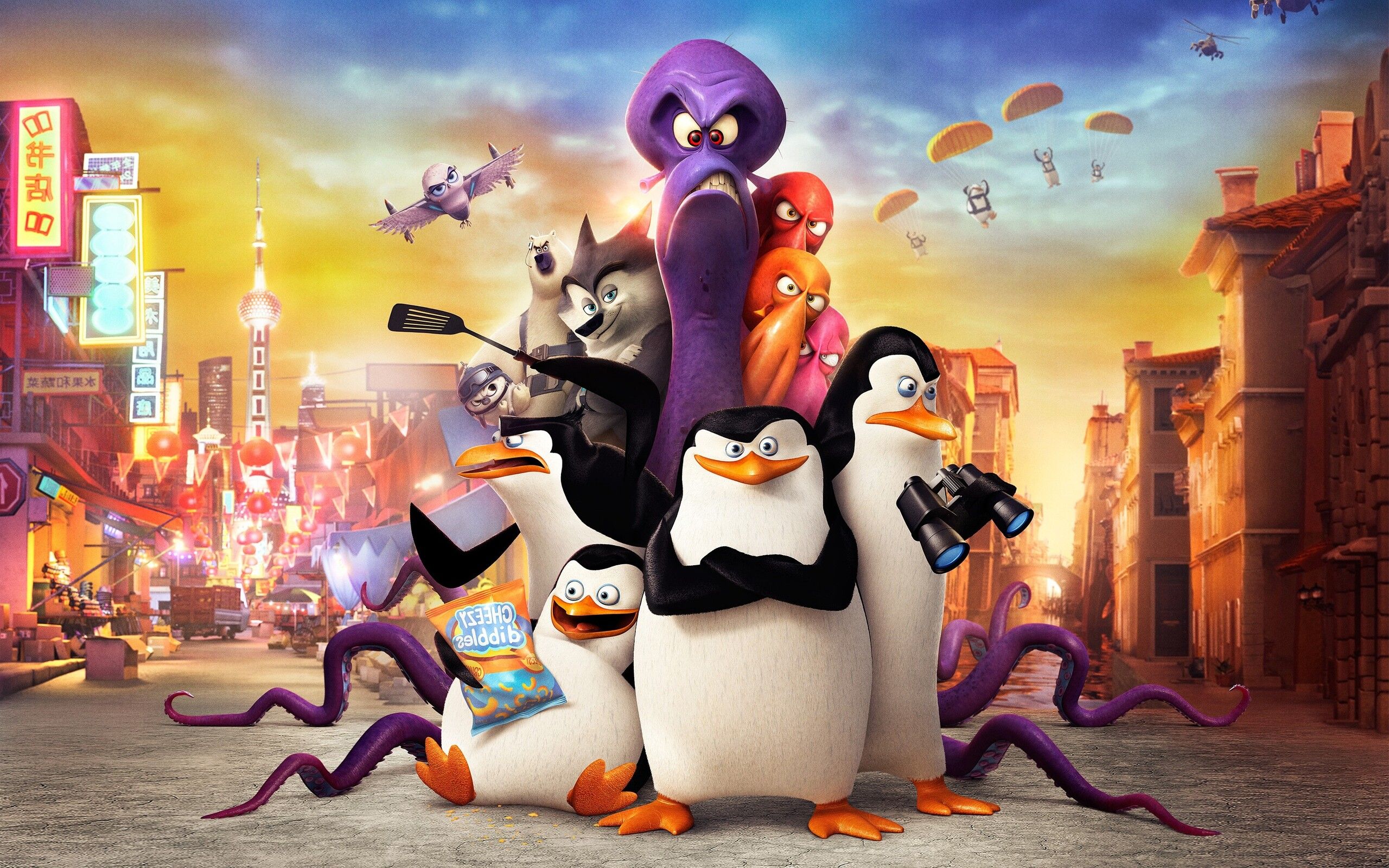 Penguins Of Madagascar Movie 2560x1600 Resolution HD 4k Wallpaper, Image, Background, Photo and Picture