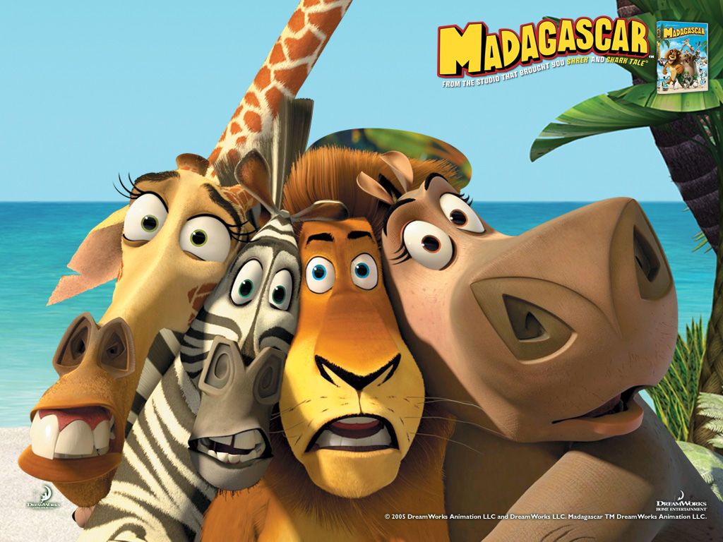 Madagascar Movie Cartoon Full HD Image Wallpaper for iPhone 1024x768