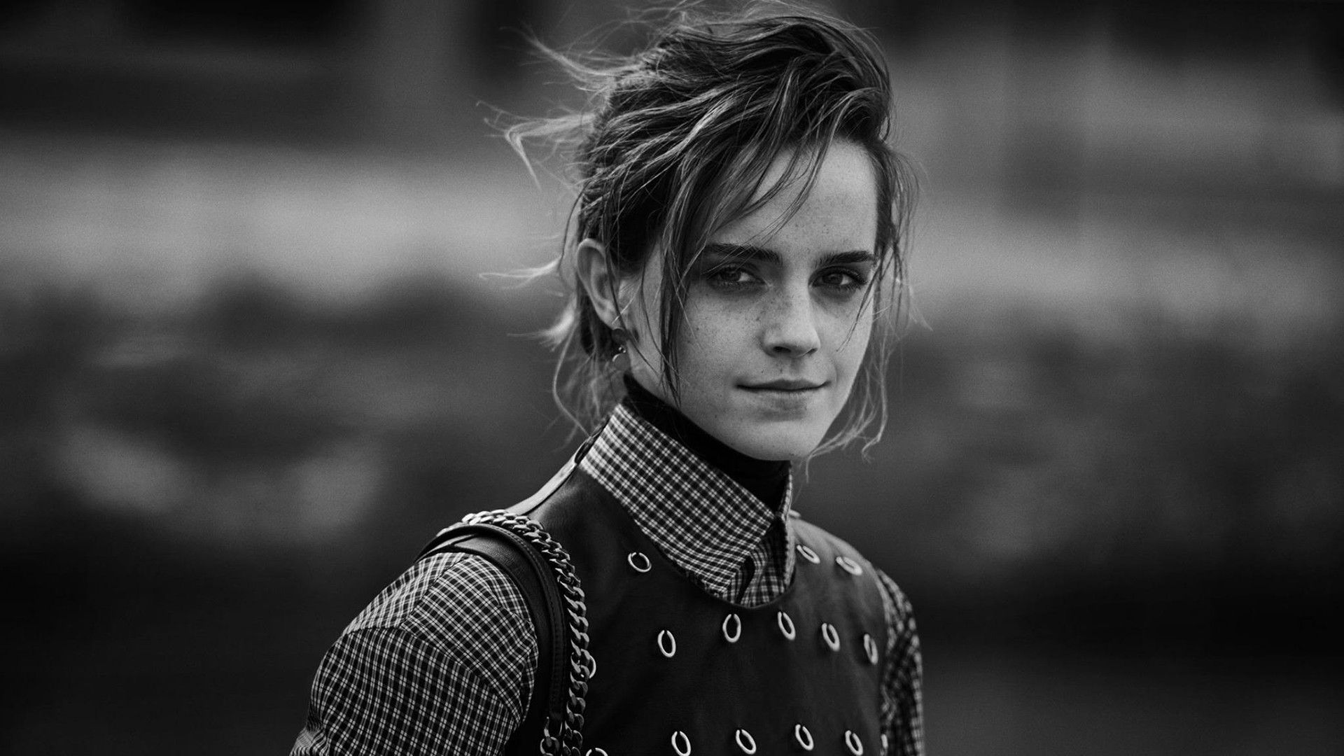 Desktop Wallpapers Emma Watson, English Actress, Celebrity, Monochrome, Hd ...