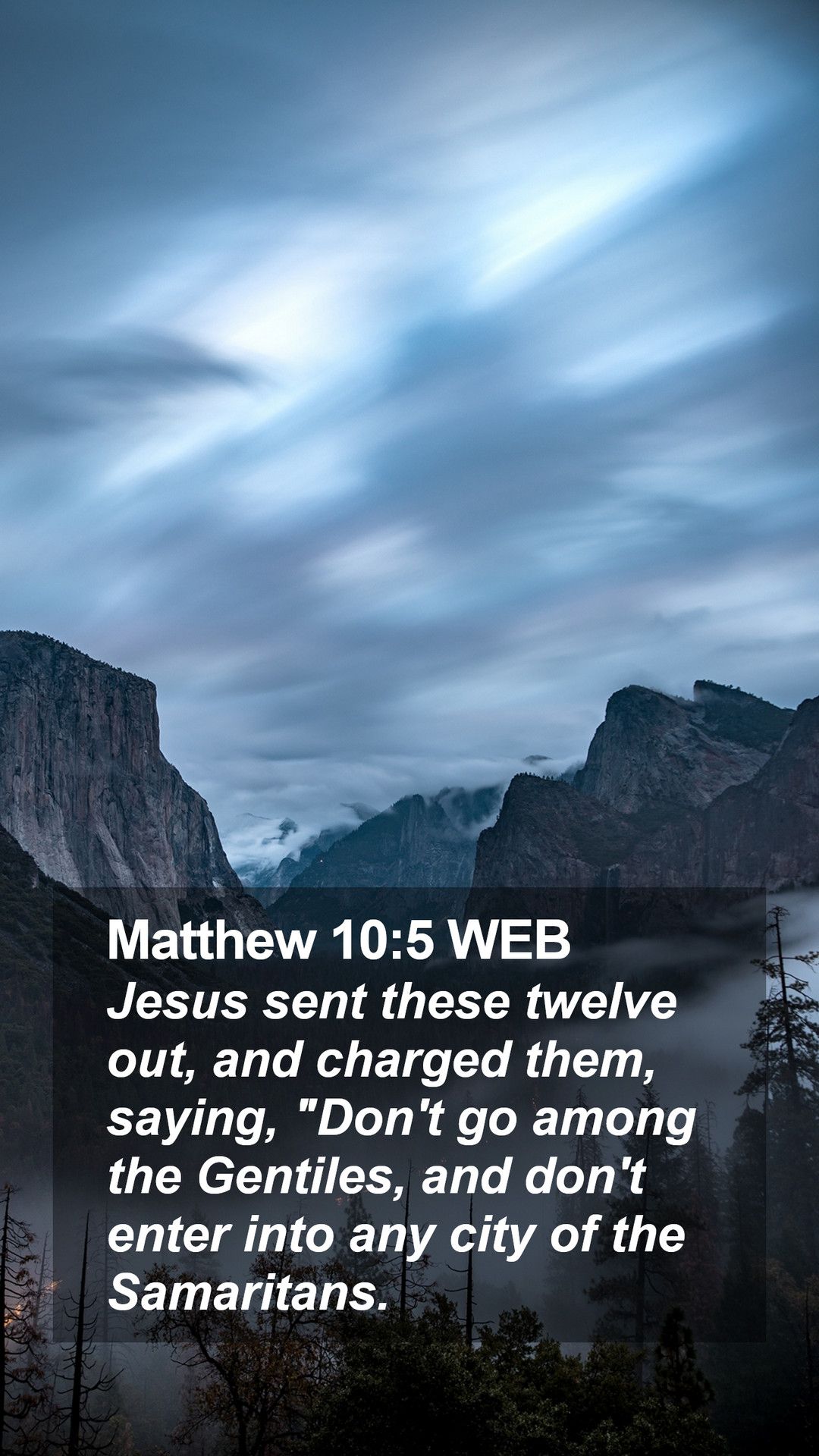 Matthew 10:5 WEB Mobile Phone Wallpaper sent these twelve out, and charged them