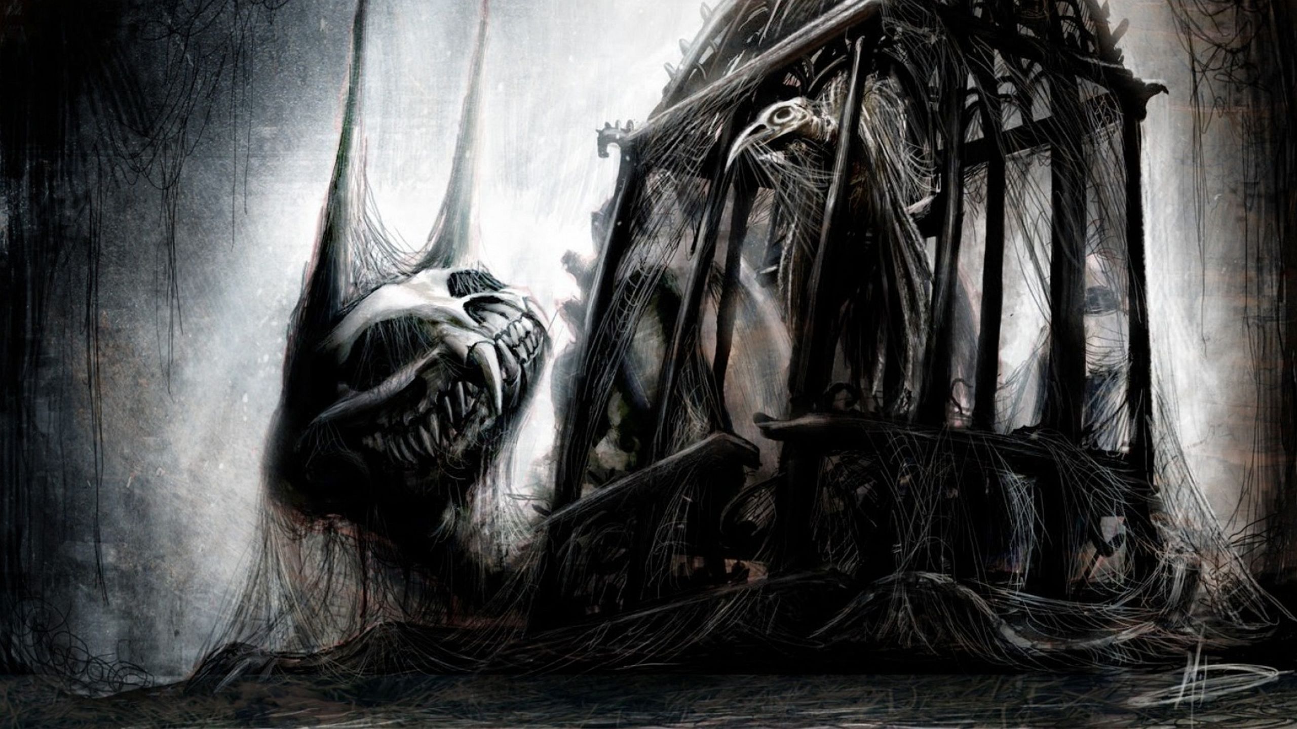 Dark Scary Desktop Background. Scary Wallpaper, Scary Skeleton Wallpaper and Scary Halloween Wallpaper