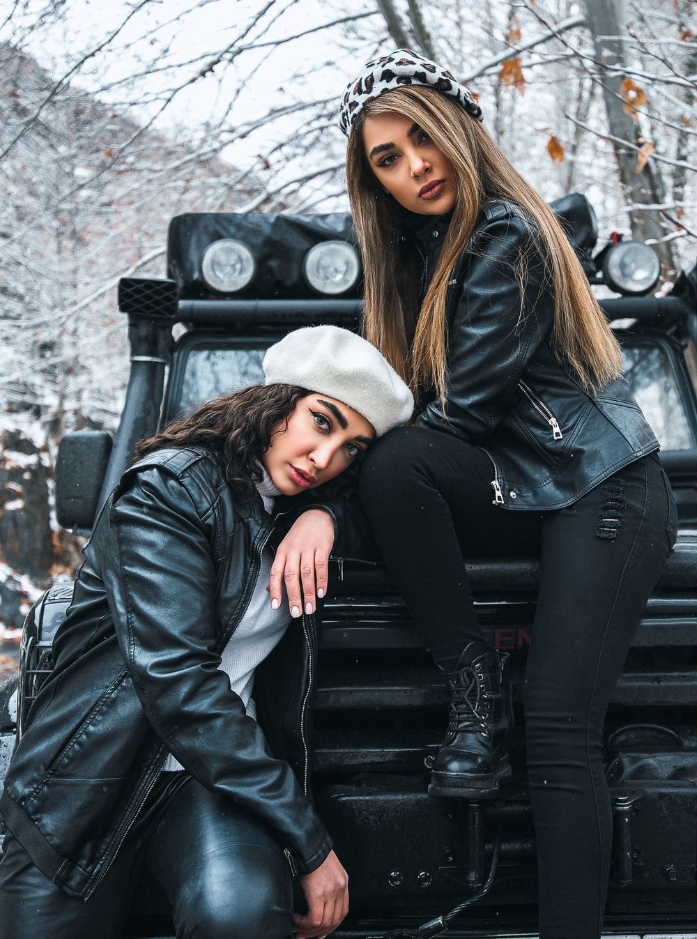 Girl In Leather Jacket Picture. Download Free Image