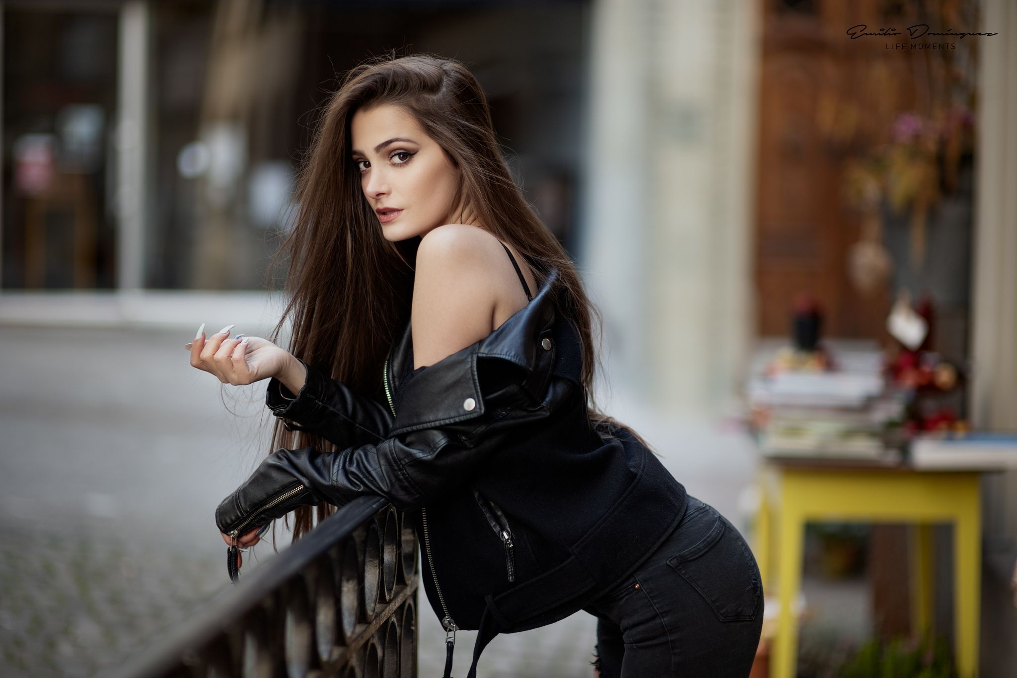 Girl In Black Leather Jacket Looking At Viewer, HD Girls, 4k Wallpaper, Image, Background, Photo and Picture