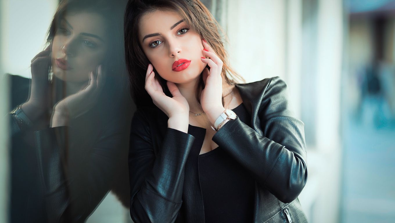 Black Clothing Jacket Beautiful Girl Laptop HD HD 4k Wallpaper, Image, Background, Photo and Picture
