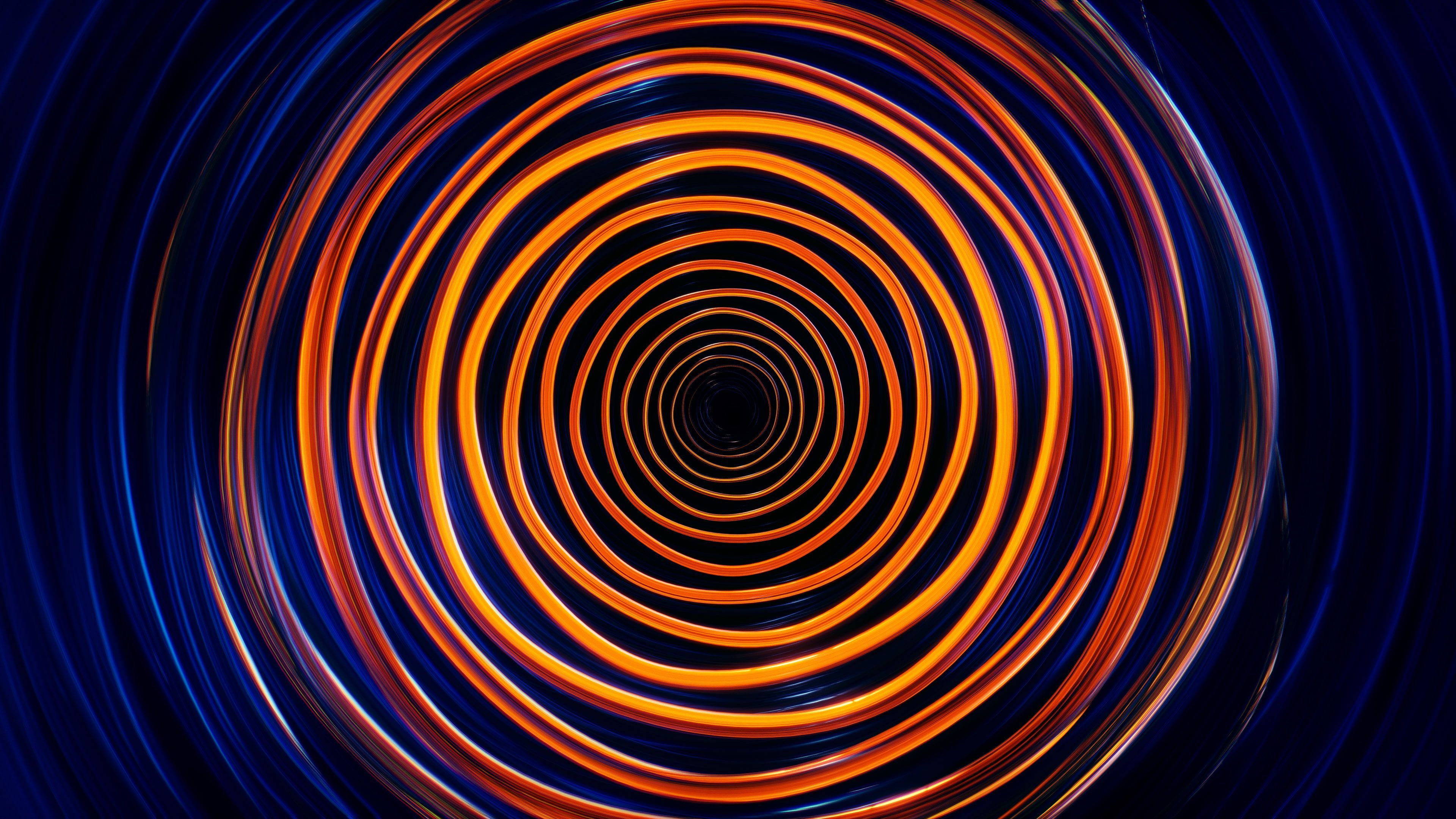 Circles #Neon #Waves #Colorful #Orange #Dark K K #wallpaper #hdwallpaper #desktop. Black and blue wallpaper, Dark purple aesthetic, HD wallpaper