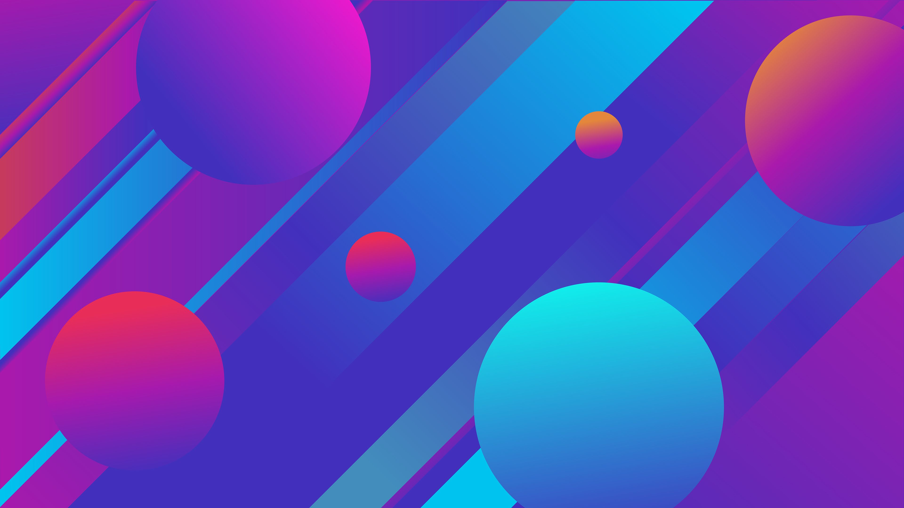 3D background Wallpaper 4K, Gradients, Colorful, Circles, Stripes, Abstract