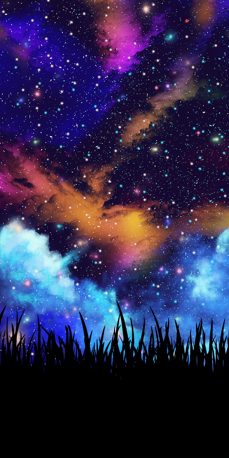 Galaxy Colorful Night Sky Wallpaper