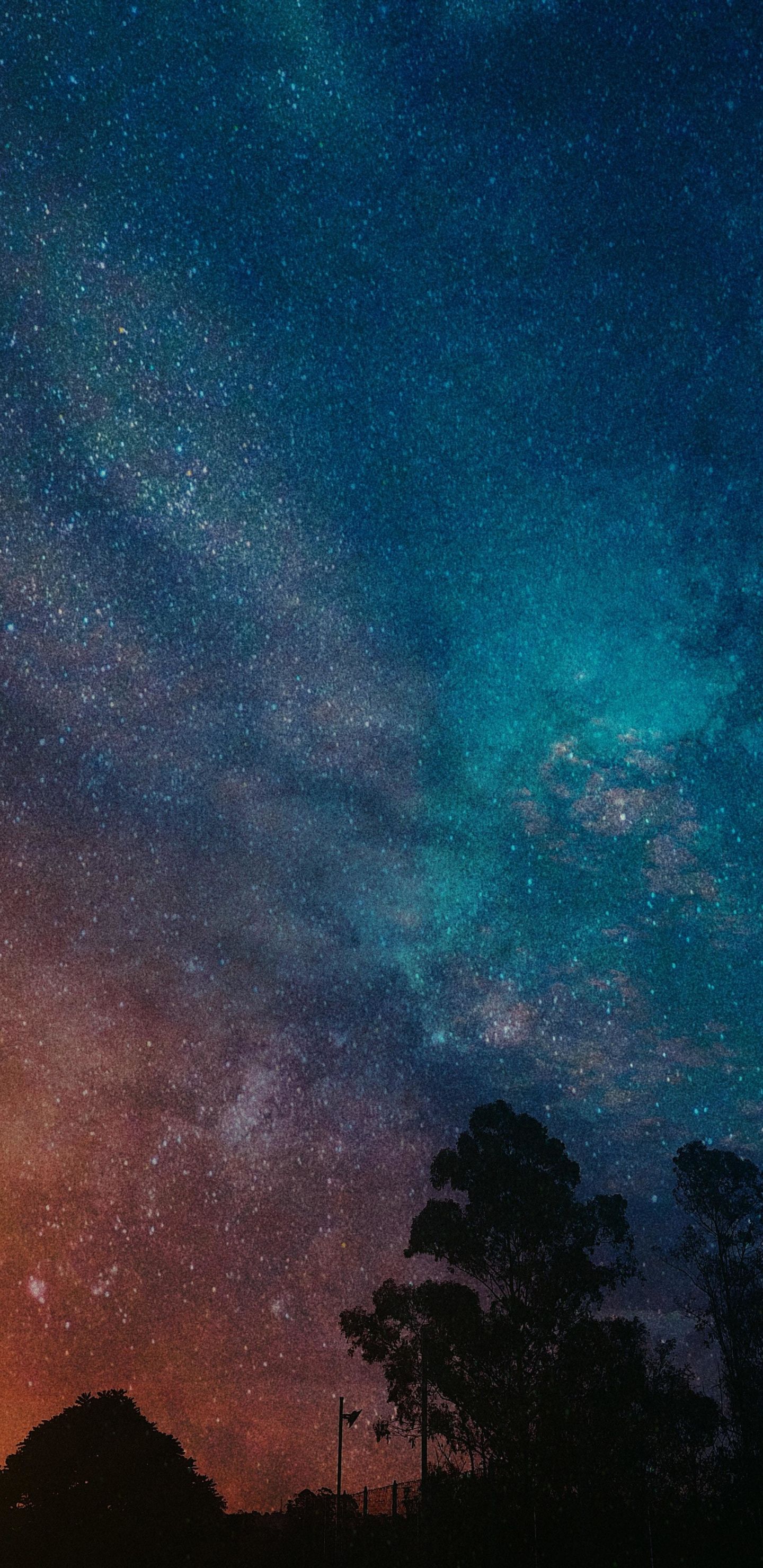 Download 1440x2960 wallpaper colorful sky, night, starry sky, samsung galaxy s samsung galaxy s8 plus, 1440x2960 HD image, background, 21619
