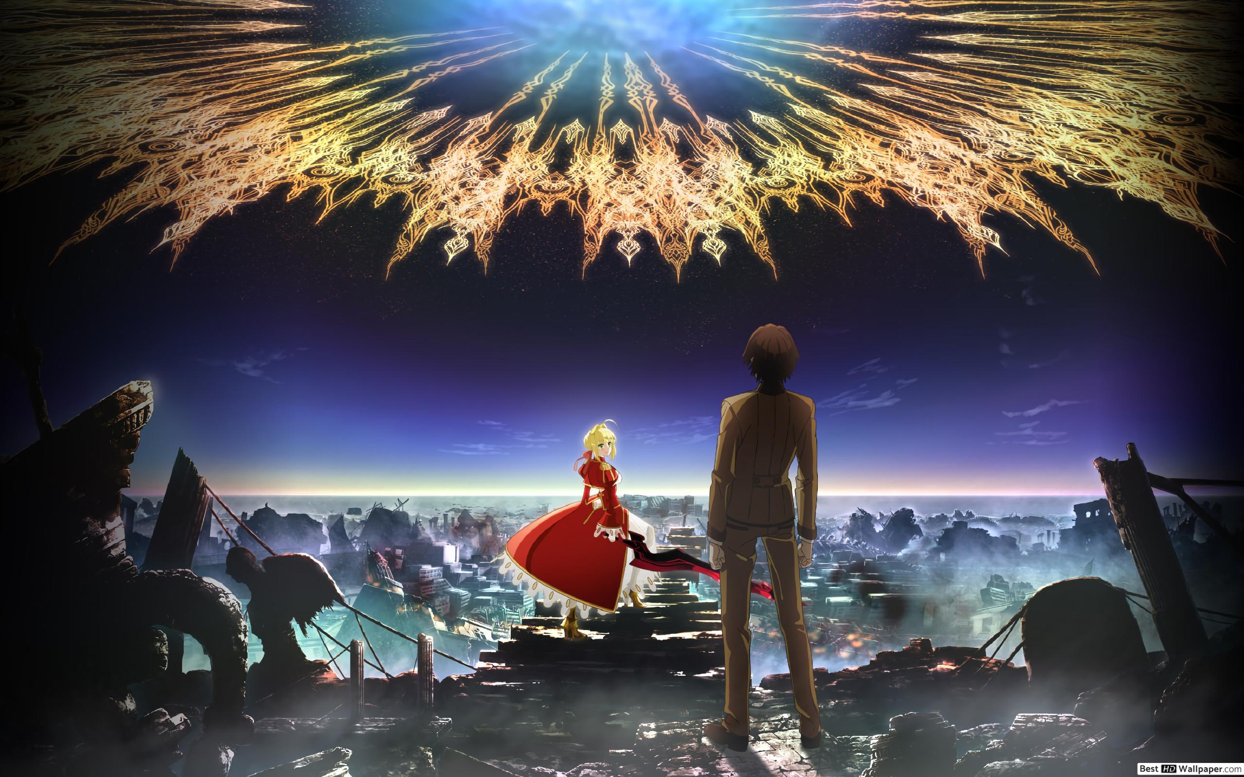 Fate Extra Last Encore Kishinami & Red Saber HD Wallpaper Download