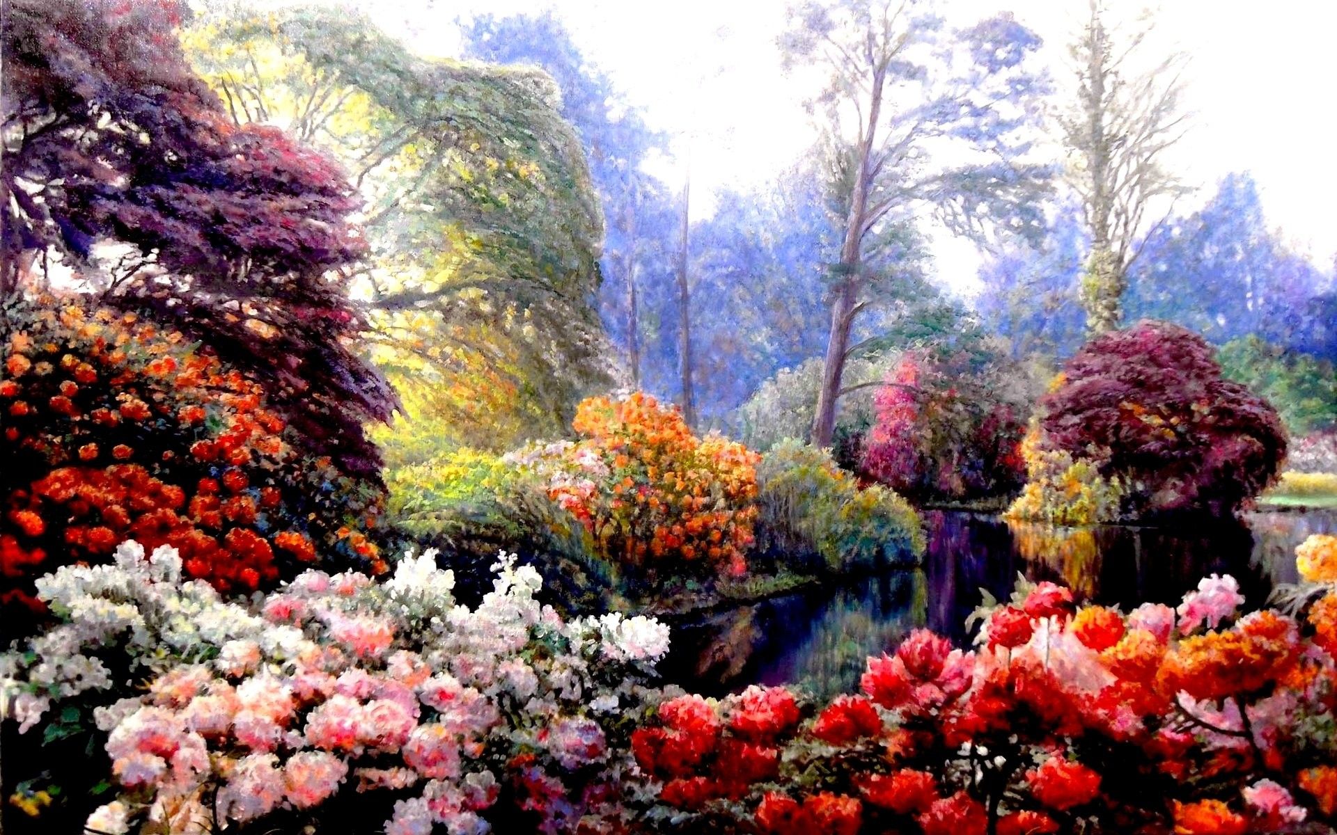 Spring Garden Wallpaper background picture