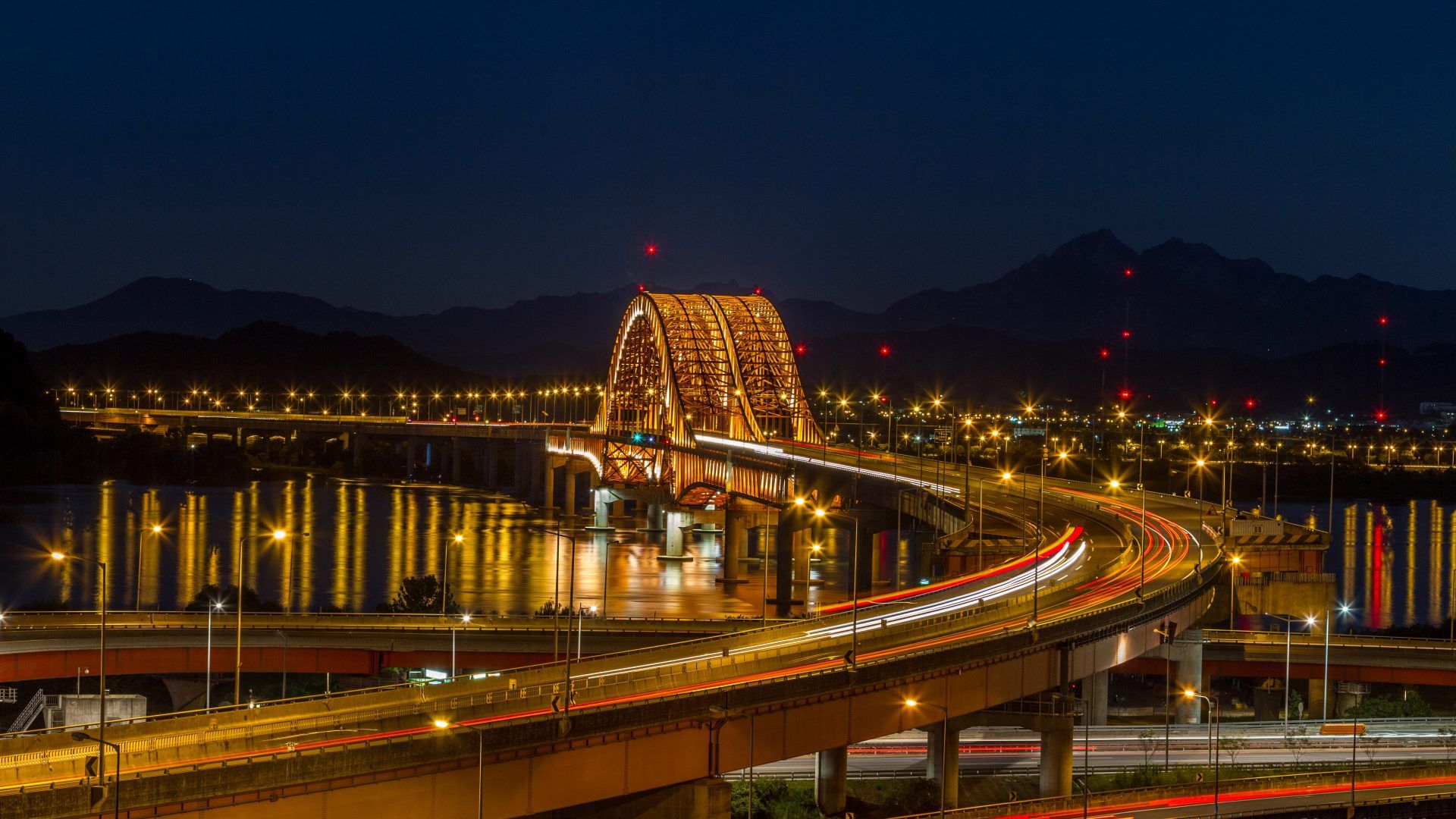 Seoul Banghwa Bridge Of The Han River In South Korea Length Of 2.5 Km Desktop HD Wallpaper 5200x3250, Wallpaper13.com
