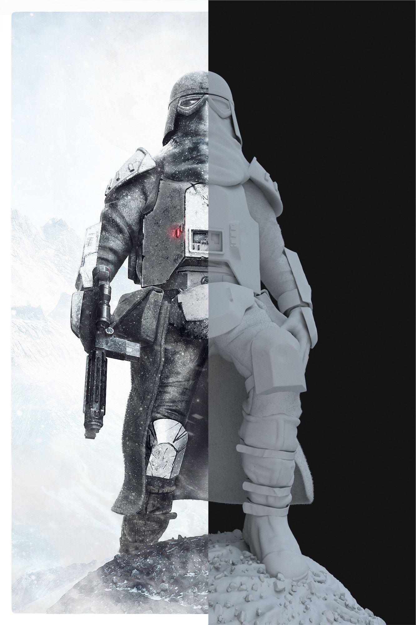 Snowtrooper Wars Fan Art, Jakub Wydro