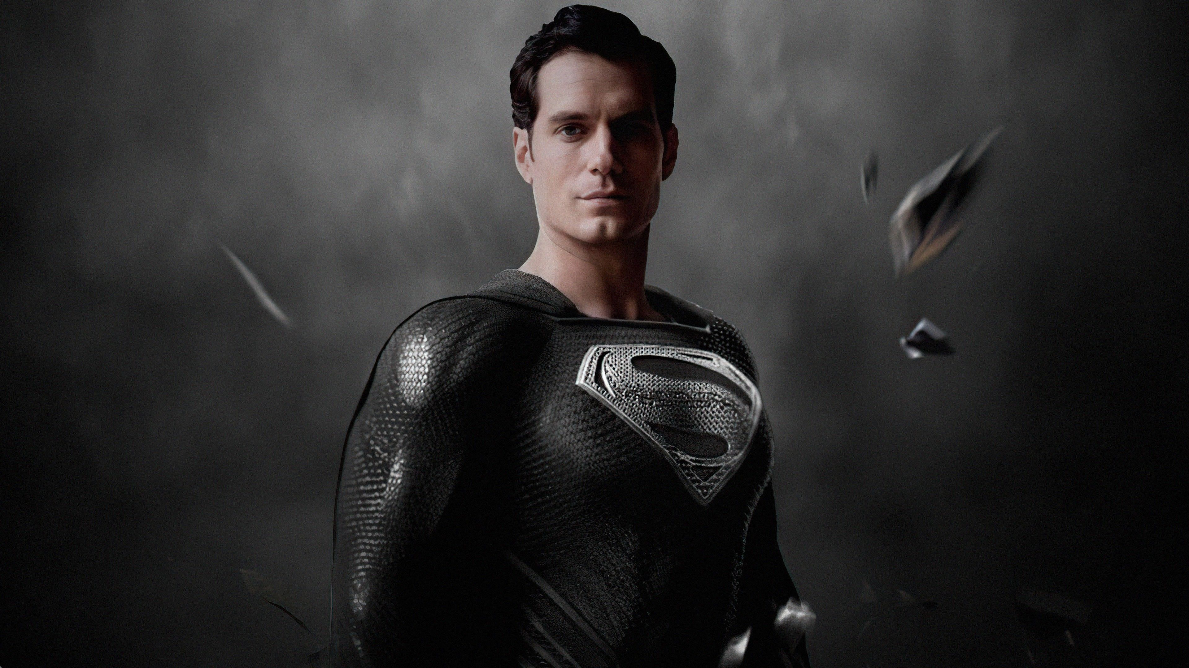 Superman Black Suit Zack Synder 4K HD Superheroes Wallpaper
