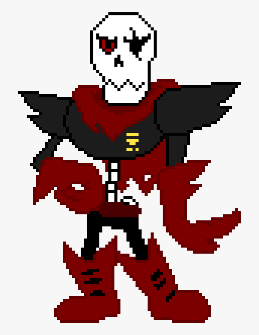 Underfell Papyrus Pixel Art, HD Png Download, Transparent Png Image