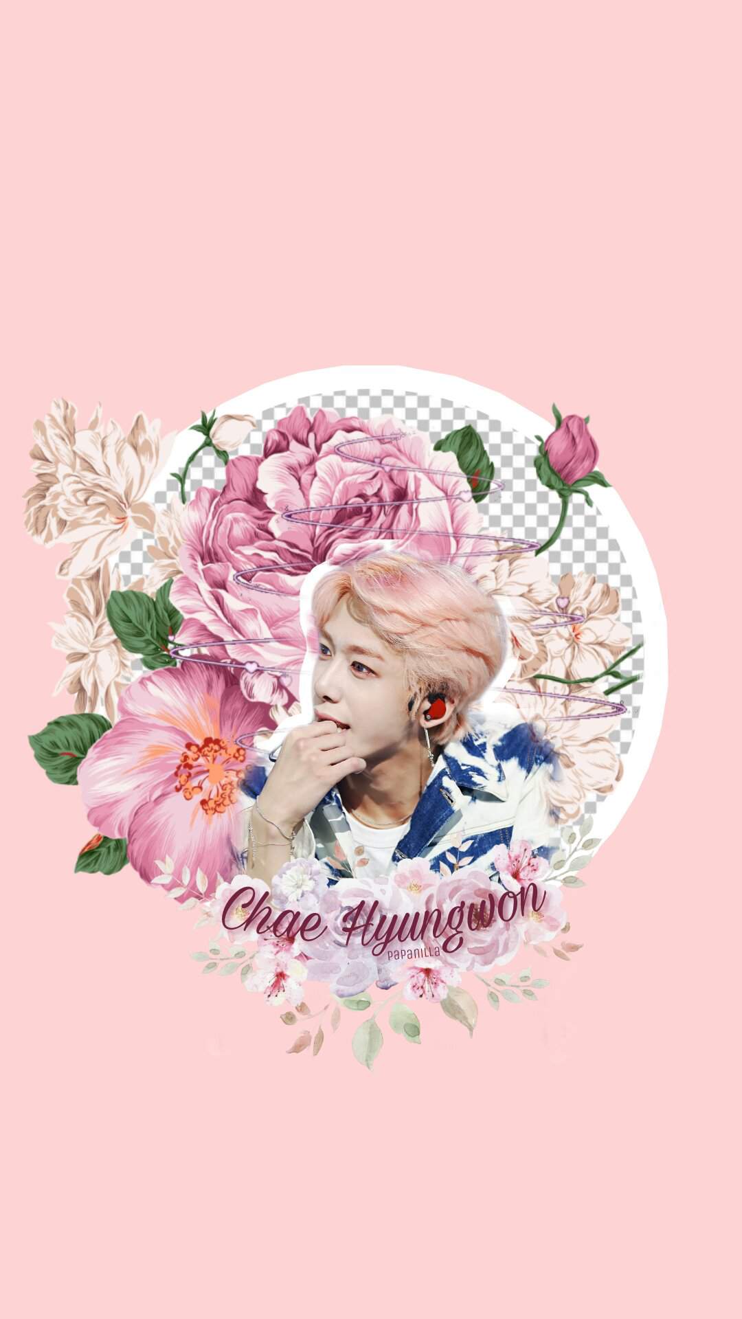 Hyungwon Pink Wallpaper Edit