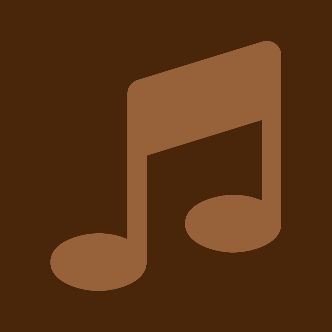 Brown music appicon. Music app, App background, App icon