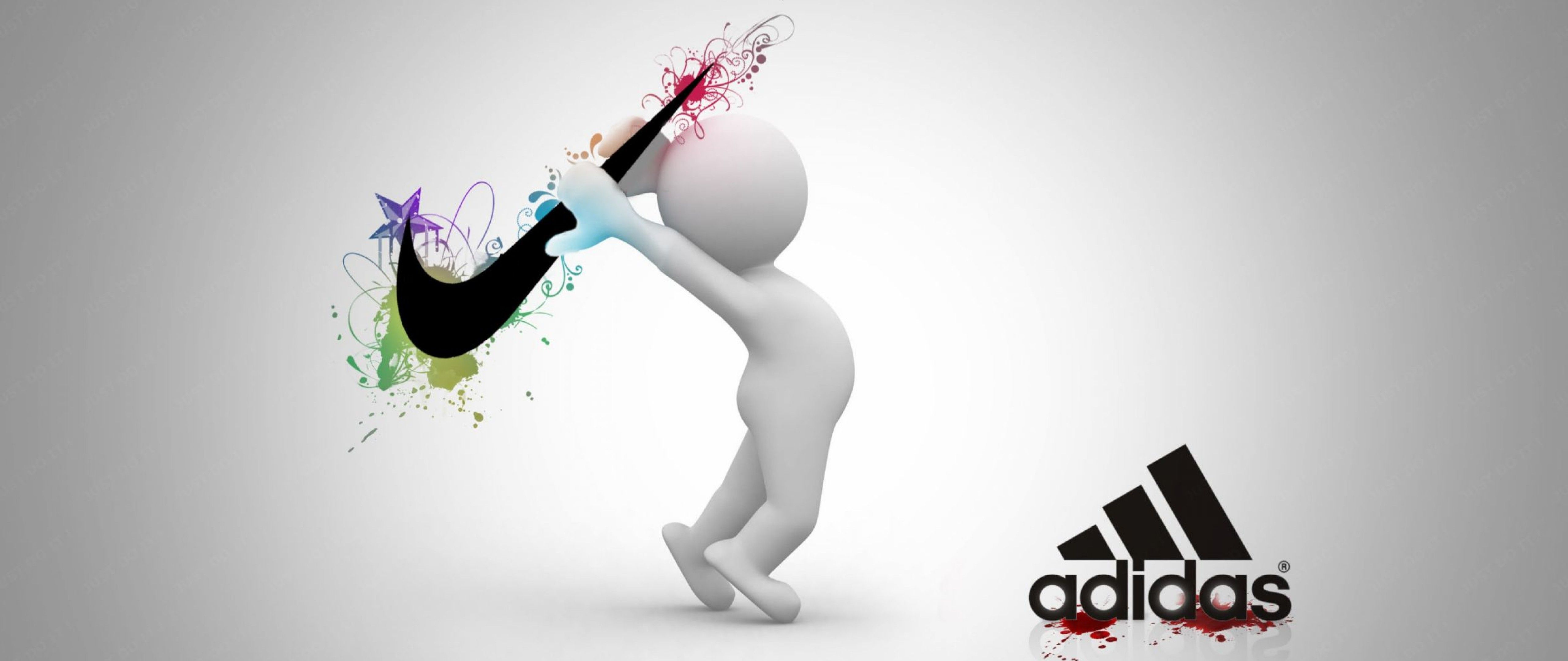 Nike Vs Adidas Logo Wallpaper for Desktop and Mobiles 4K Ultra HD Wide TV