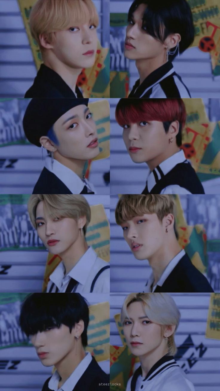에이티즈. Kpop wallpaper, Cute wallpaper background, Blue springs ride