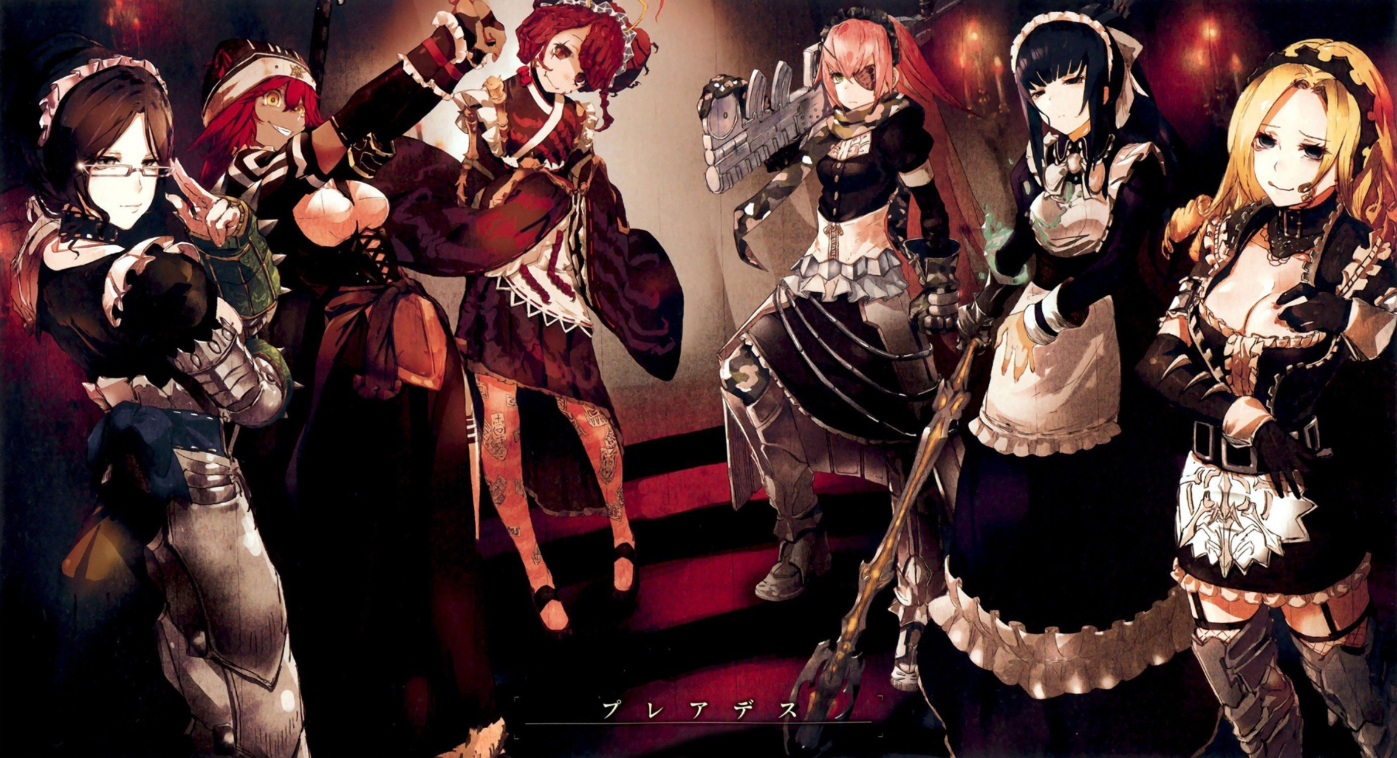 Anime series group girl maid long hair overlord characters wallpaperx1502