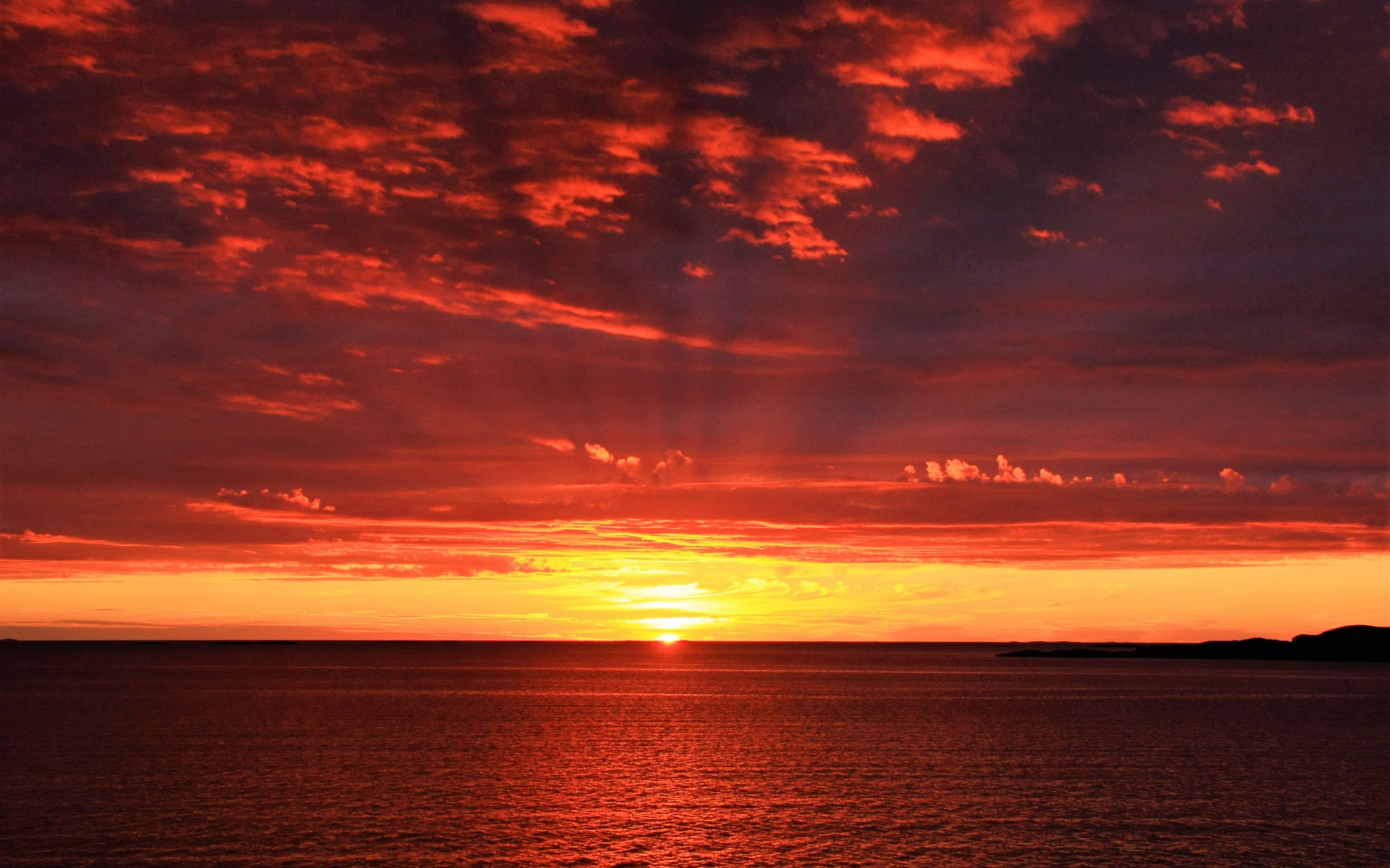 Download wallpaper 3840x2400 horizon, sunrise, sea, sun 4k ultra HD 16:10 HD background