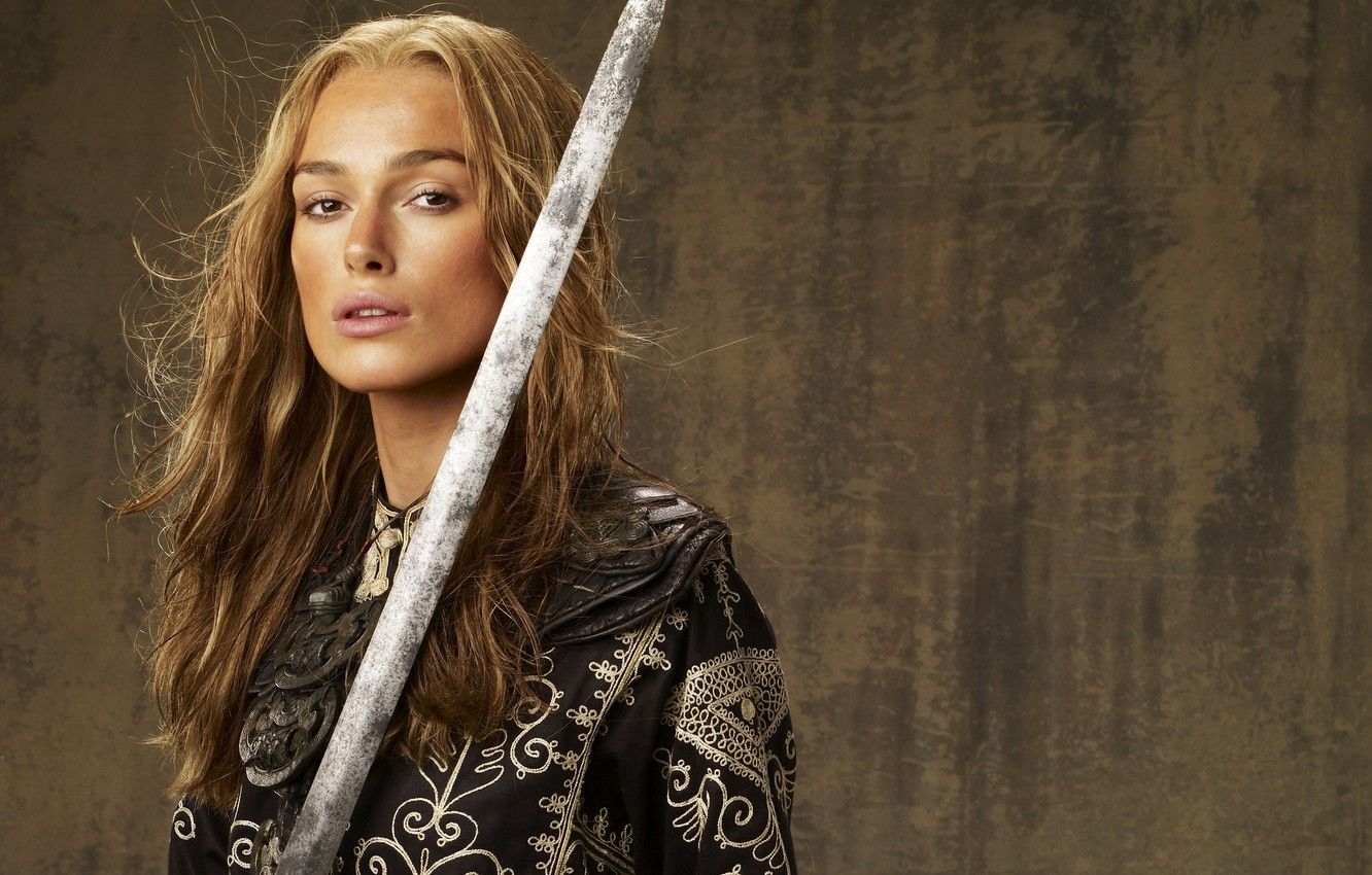 Wallpaper sword, Keira Knightley, Keira Knightley, Pirates of the Caribbean, Pirates of the Caribbean: At world's end, Elizabeth Swann, At Worlds End image for desktop, section фильмы