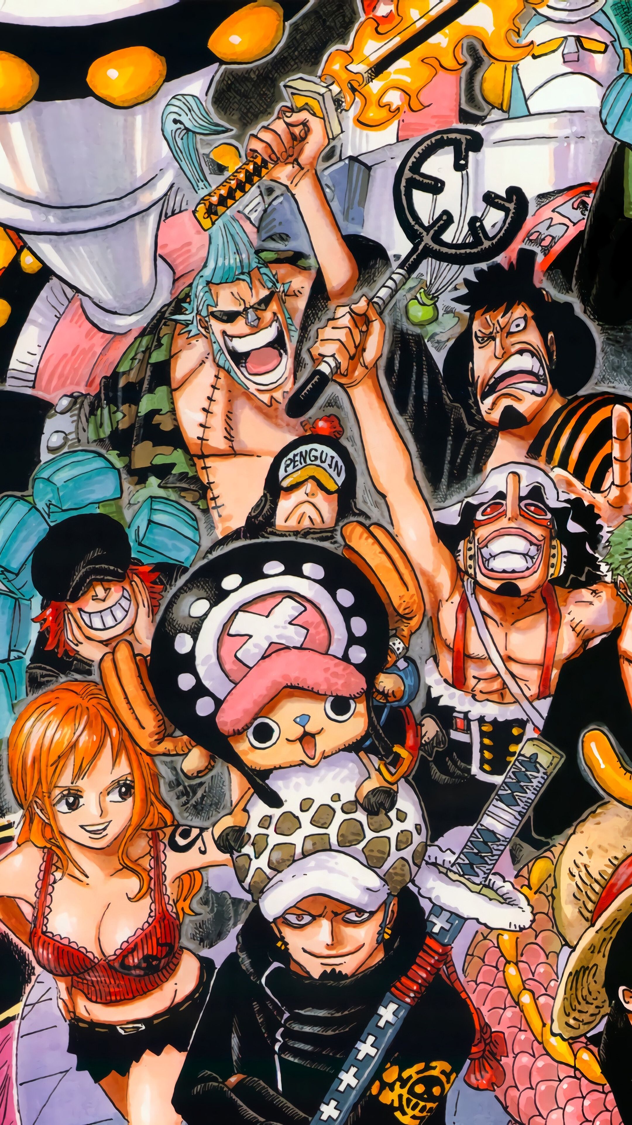 One Piece, Straw Hat Pirates, Heart Pirates, 4K phone HD Wallpaper, Image, Background, Photo and Picture. Mocah HD Wallpaper