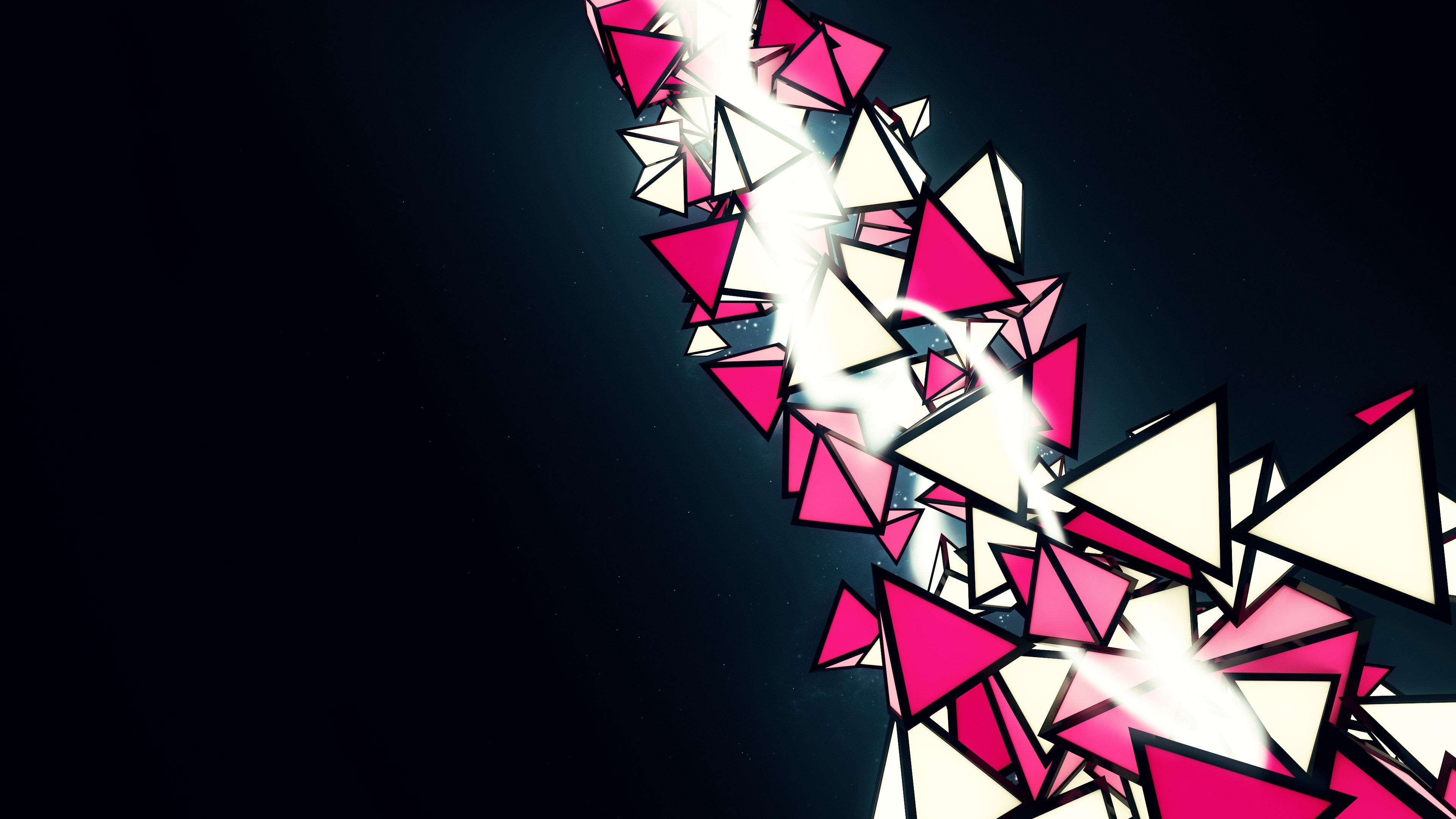 Triangles Genesis Pink White 4k Triangles Genesis Pink White 4k is an HD desktop wallpaper posted in our free imag. Abstract, Abstract wallpaper, Cool wallpaper