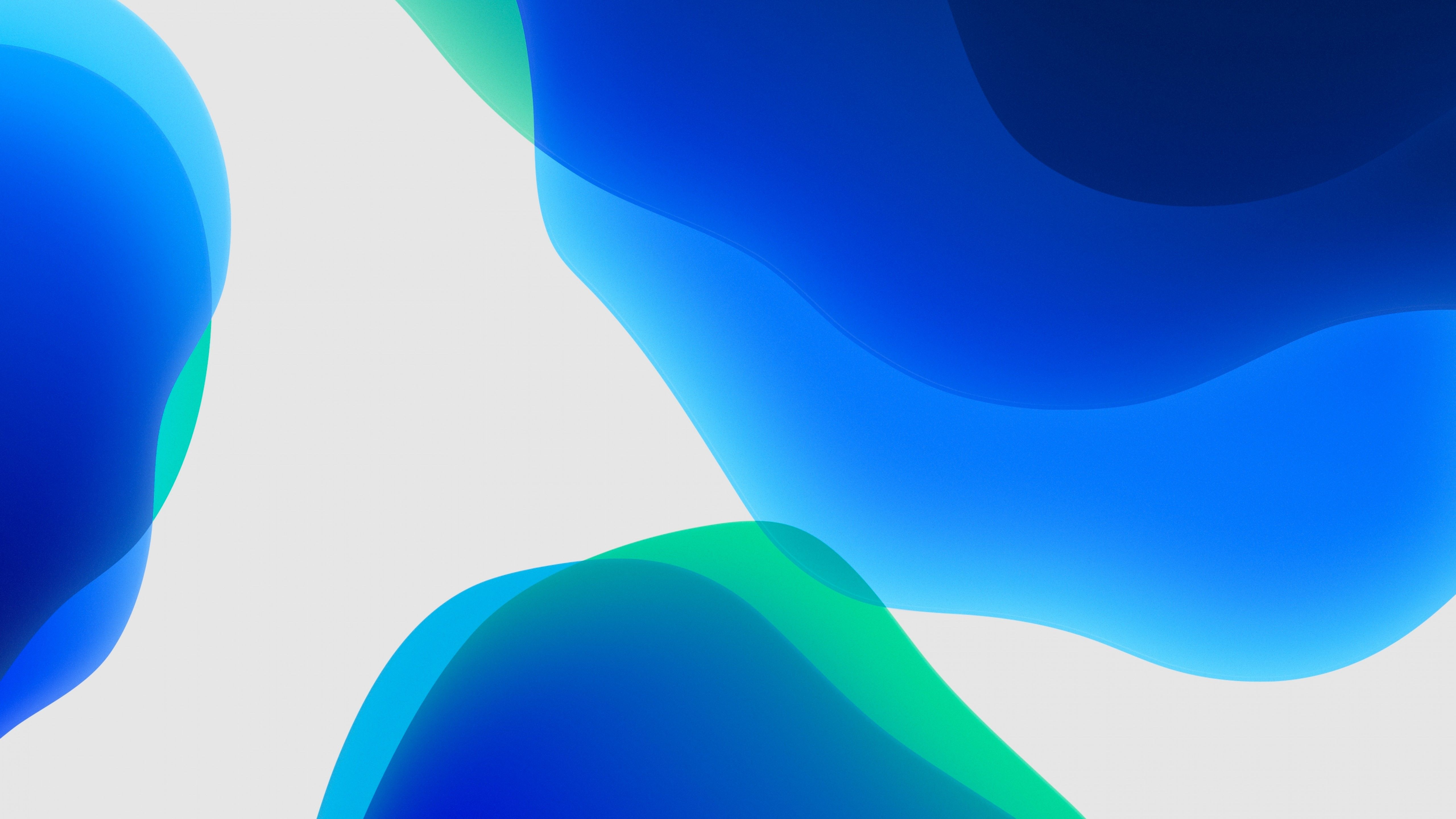 iPadOS 4K Wallpaper, Stock, Blue, White background, iPad, iOS HD, Abstract