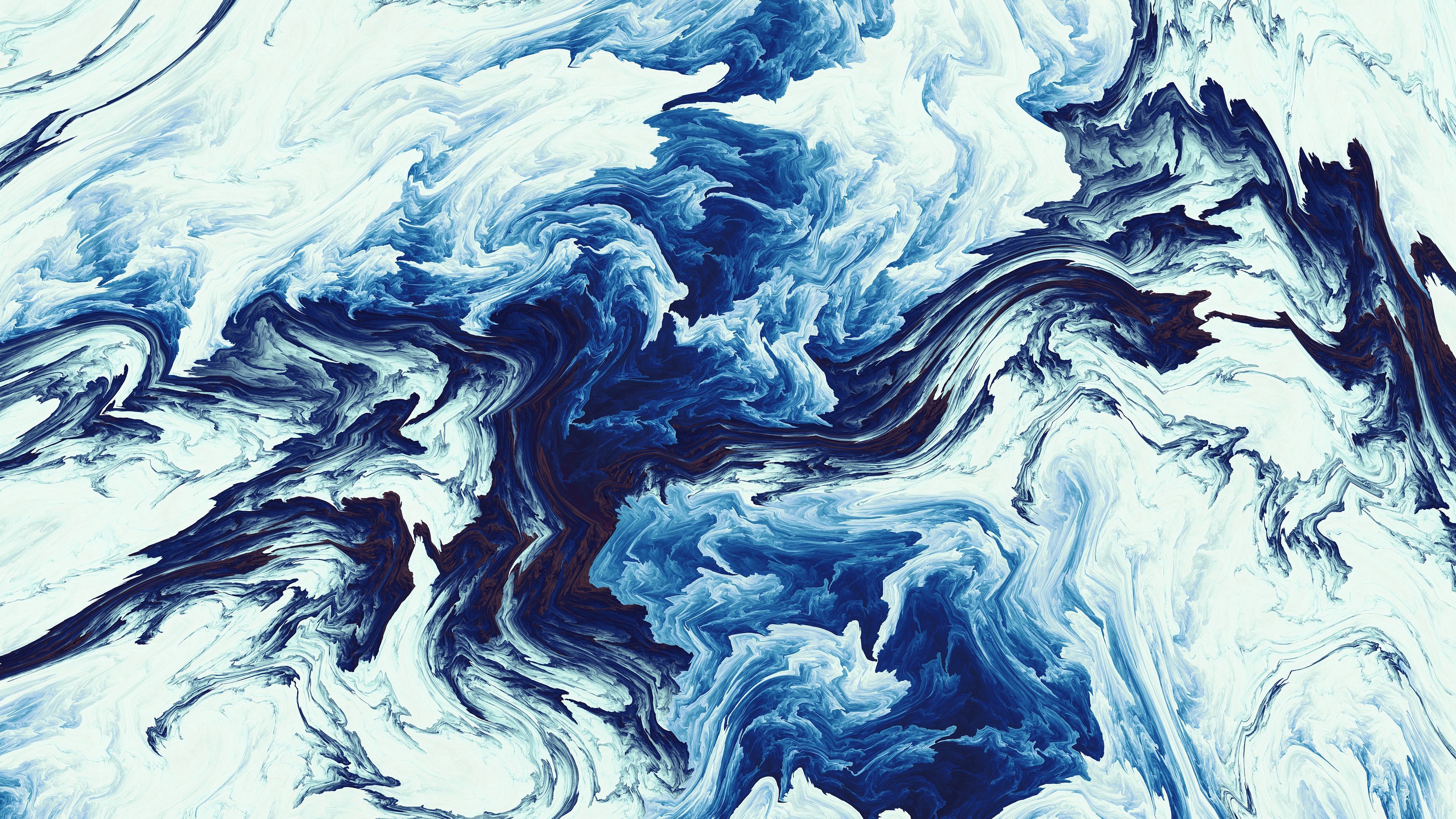 Download wallpaper 3840x2160 stains, blending, abstraction, blue, white, shades 4k uhd 16:9 HD background