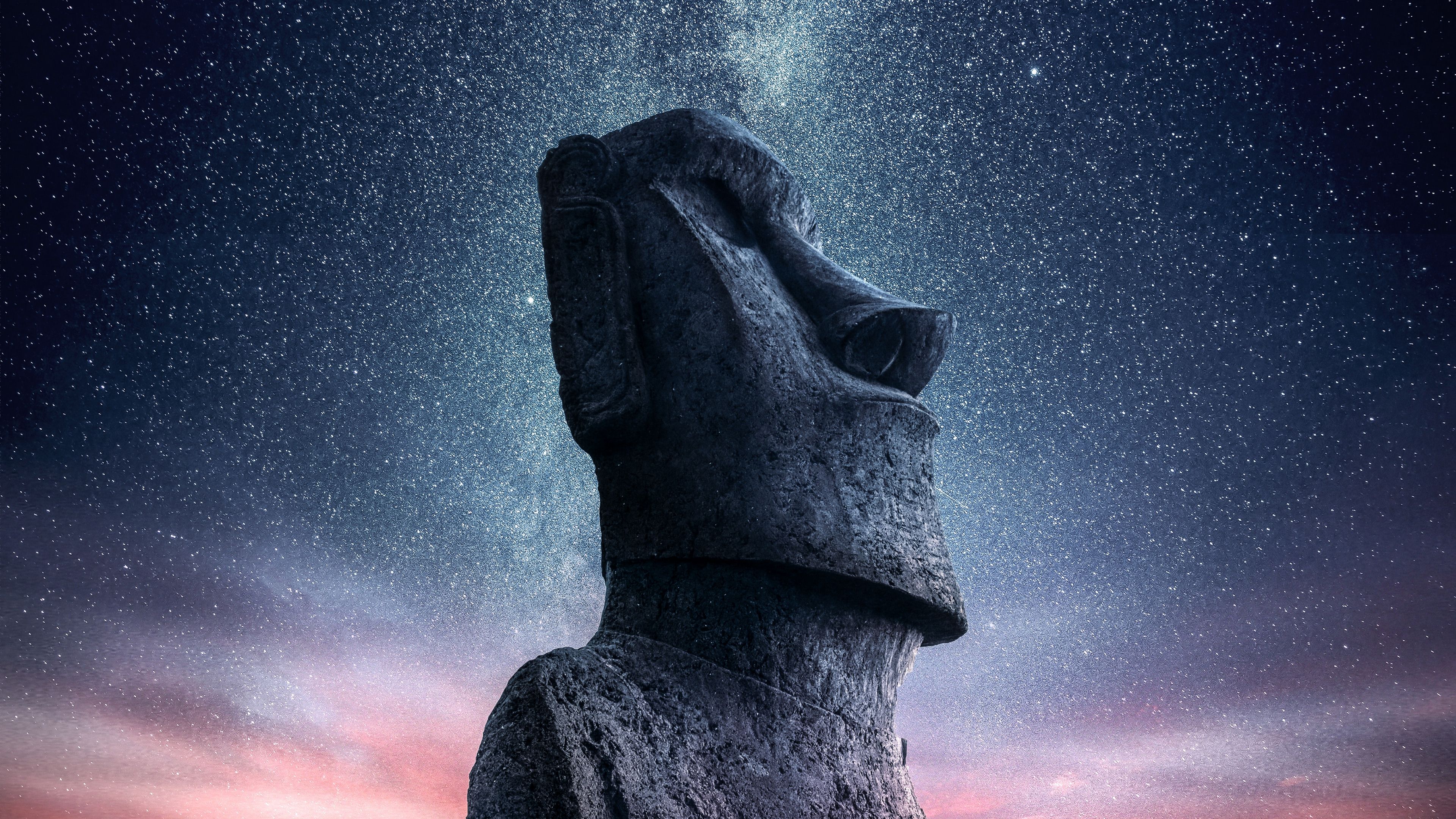 Moai 4K wallpaper for your desktop or mobile screen free and easy to download