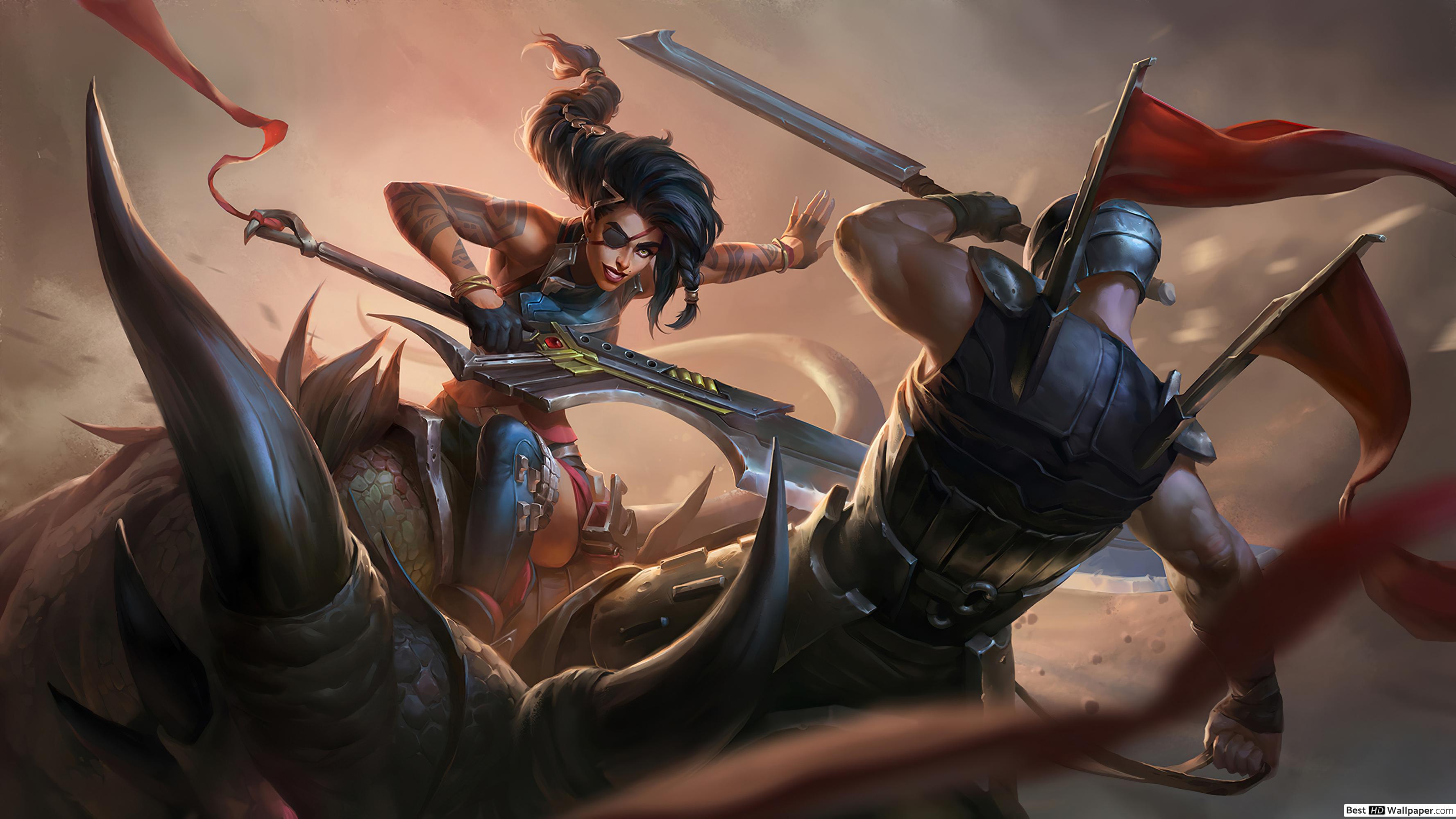 Battle 'Samira' of Legends (LOL) HD wallpaper download