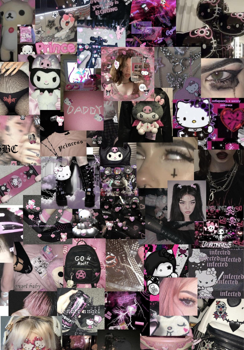 My aesthetic. Emo wallpaper, Hello kitty iphone wallpaper, Goth wallpaper