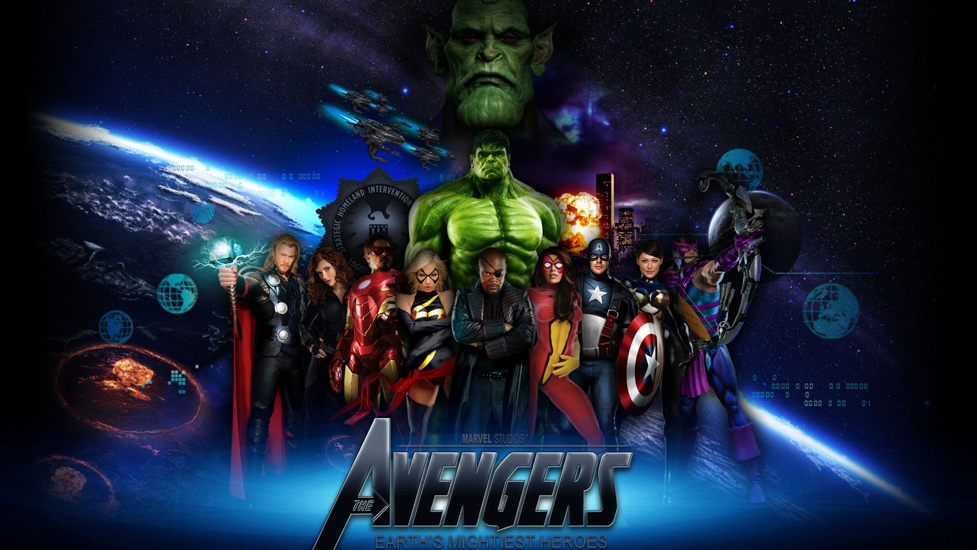 Avengers Wallpaper Iron Man Marvel Nick Fury Thor