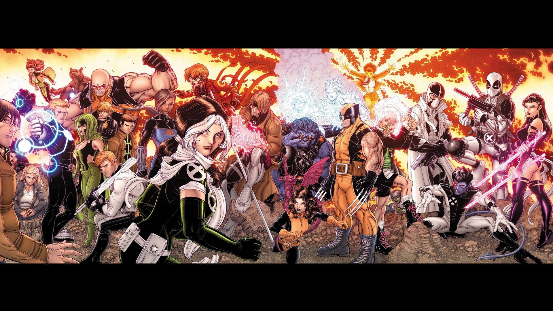 comics, Wolverine, X Men, Marvel Comics, Beast (character), Deadpool, Gambit, Rogue Wallpaper HD / Desktop and Mobile Background