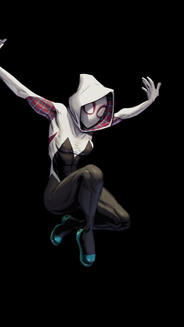 Download 750x1334 Wallpaper Gwen Stacy, Spider Gwen, Spider Man: Into The Spider Verse, Movie, Artwork, Minimal, Iphone 7, Iphone 8, 750x1334 HD Image, Background, 10888