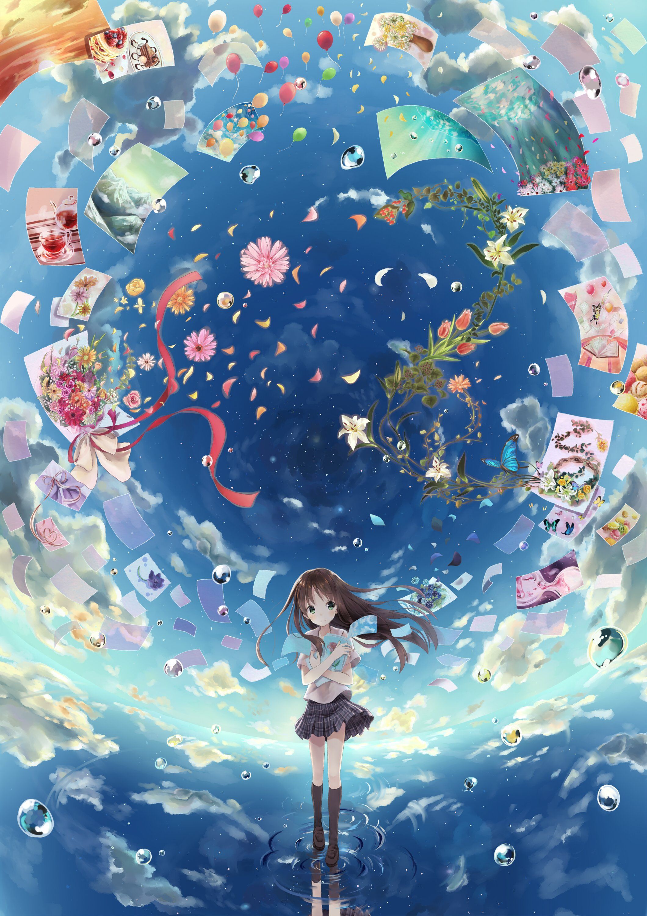 Anime Flower Girl Wallpaper