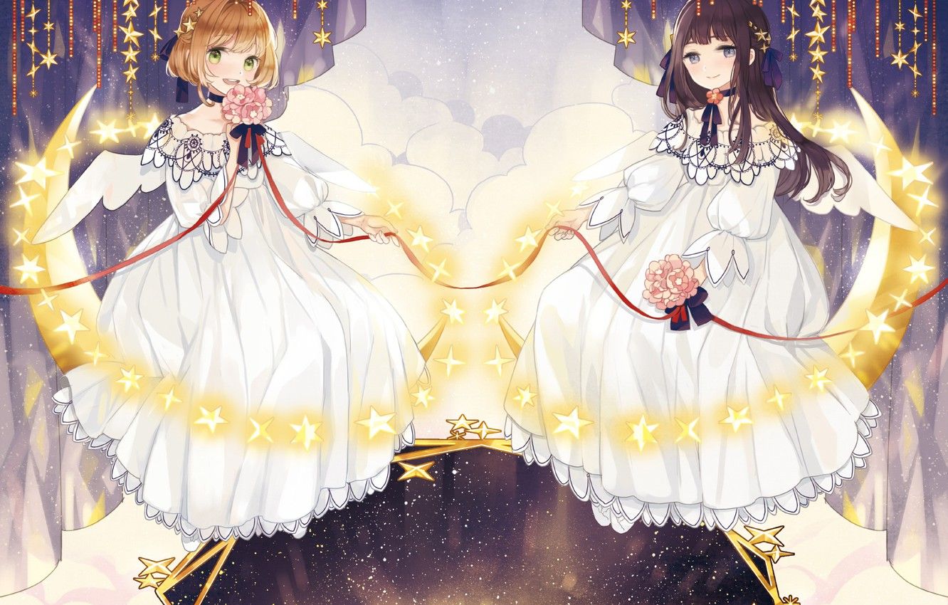 Wallpaper kinomoto sakura, card captor sakura, kyang692, daidouji tomoyo image for desktop, section сёнэн